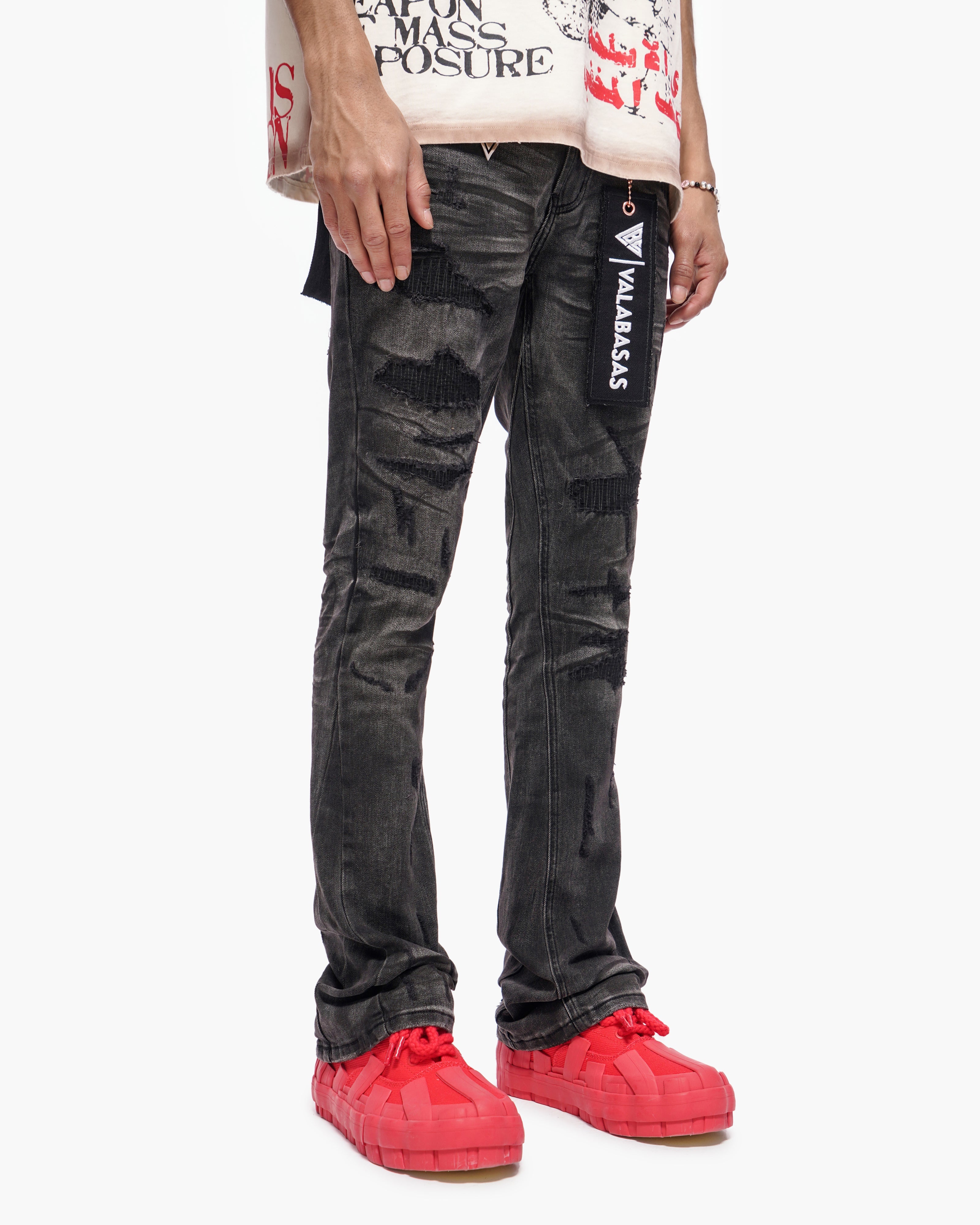 Valabasas Graft Jeans Stacked - Grey Washed