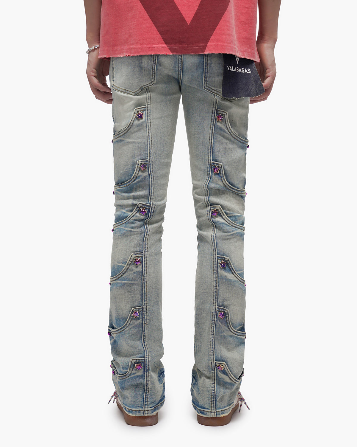 Valabasas Star Jeans - Stacked Light Blue Wash