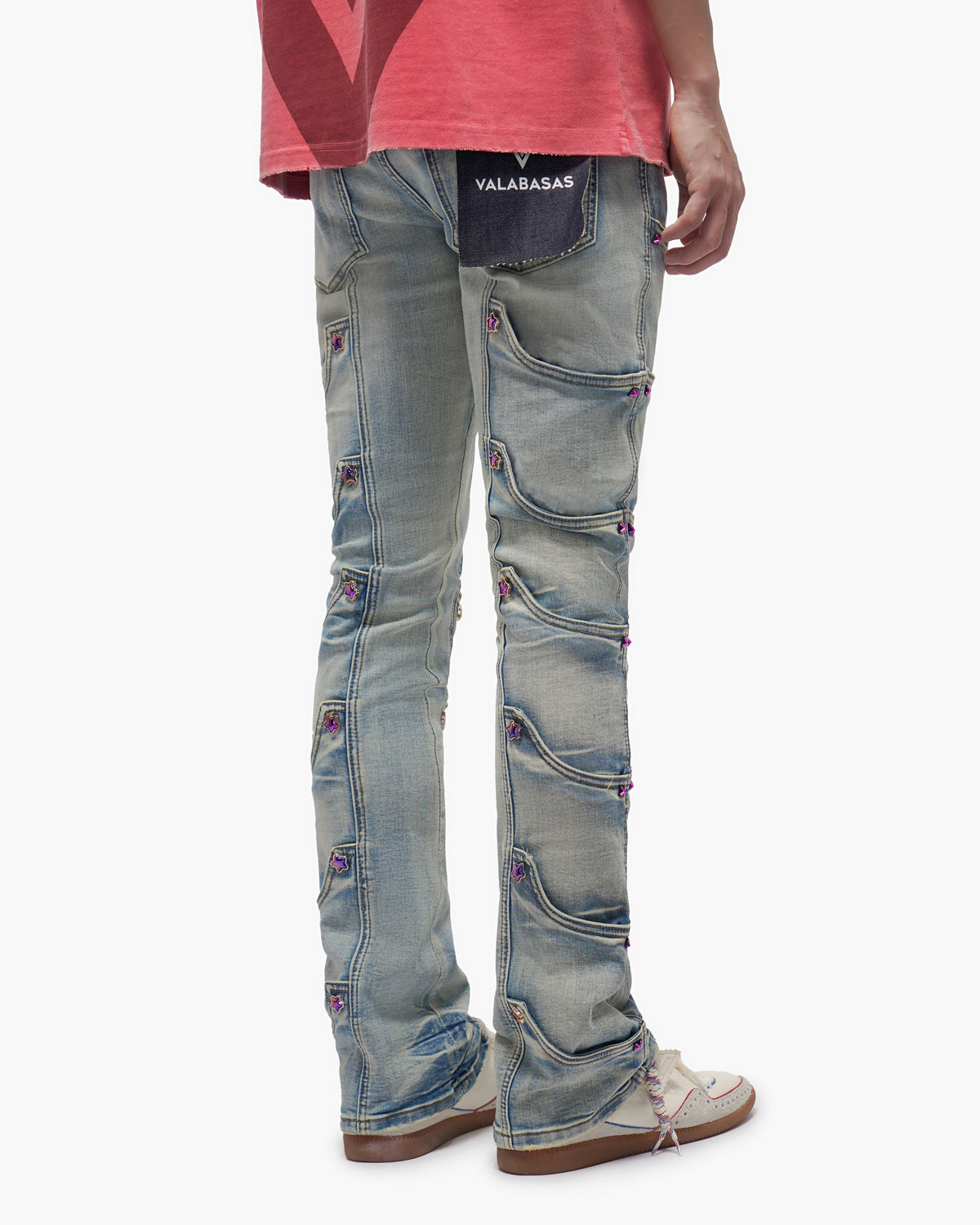 Valabasas Star Jeans - Stacked Light Blue Wash