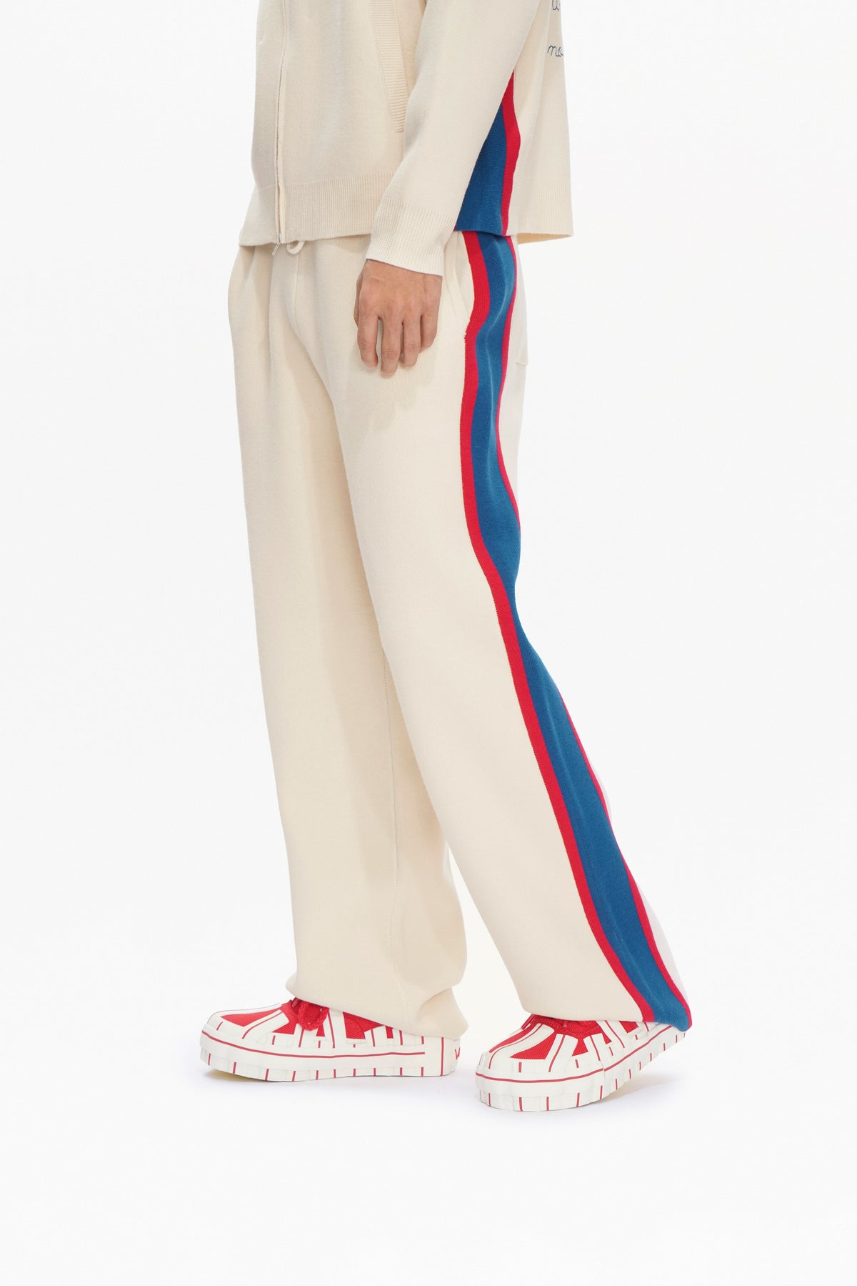 Valabasas Stripe Jogger-Pants - Relaxed Fit Apricot