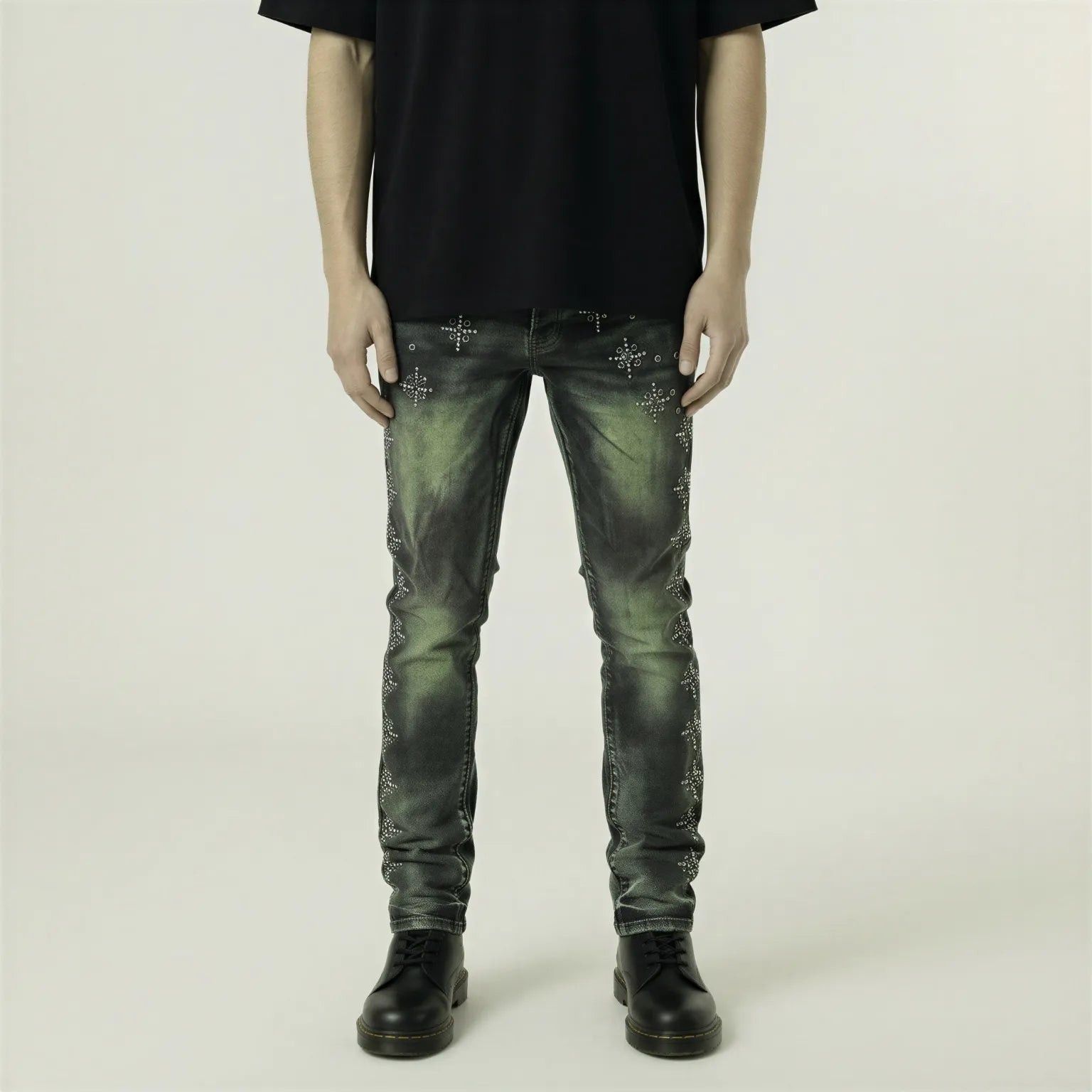 Red Poppy Vm-09 SKINNY Denim Jeans - Acid Wash