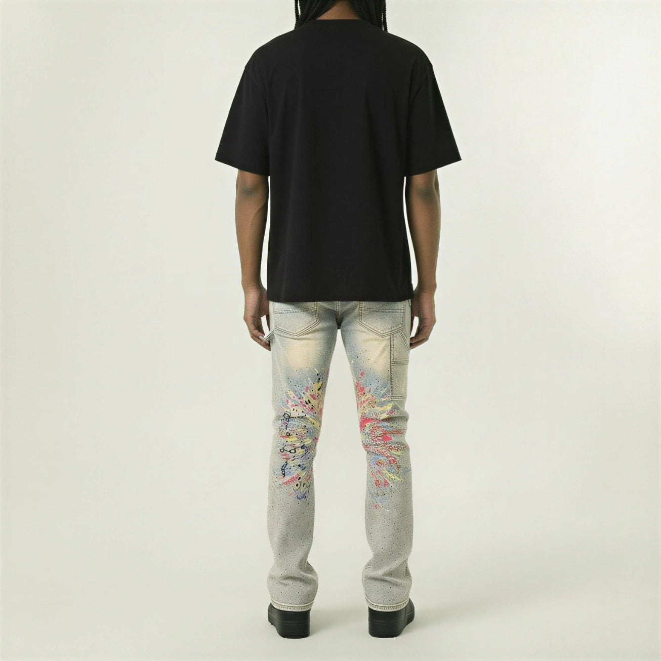 Red Poppy Stacked Denim Jeans - Light Wash