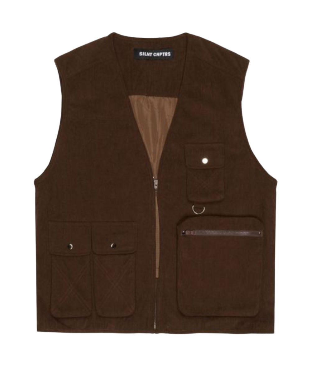 "SERGEANT" CORDUROY VEST BROWN