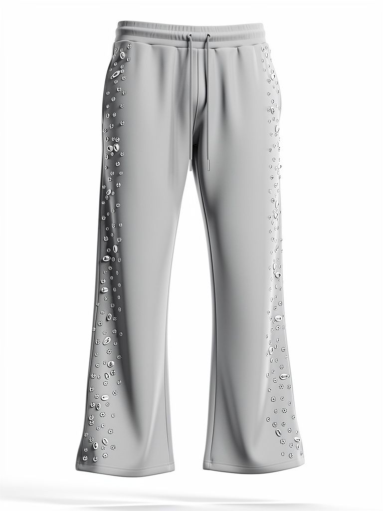 Red Poppy Sweatpants - Gray