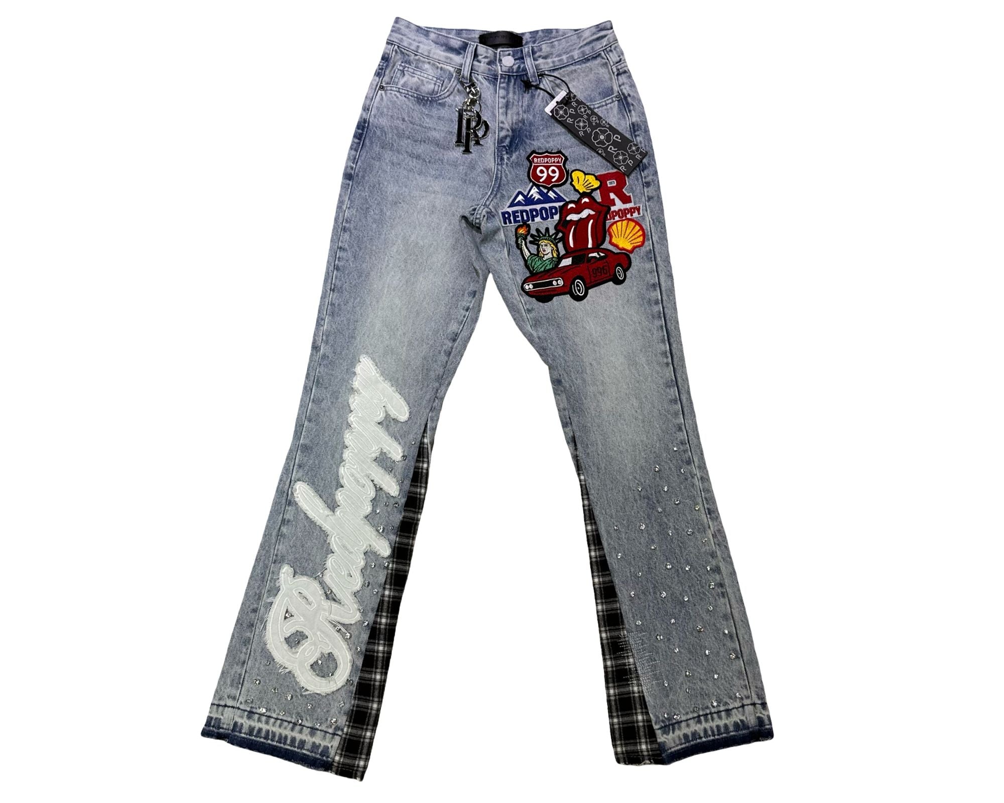 Red Poppy Jeans - Light Wash