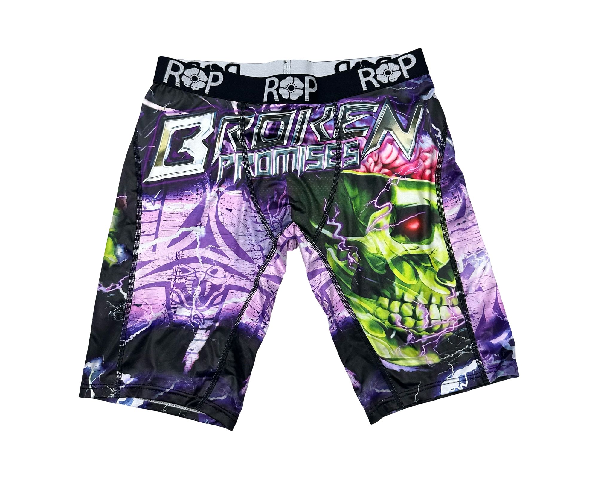 Red Poppy Skull Shorts - Graphic