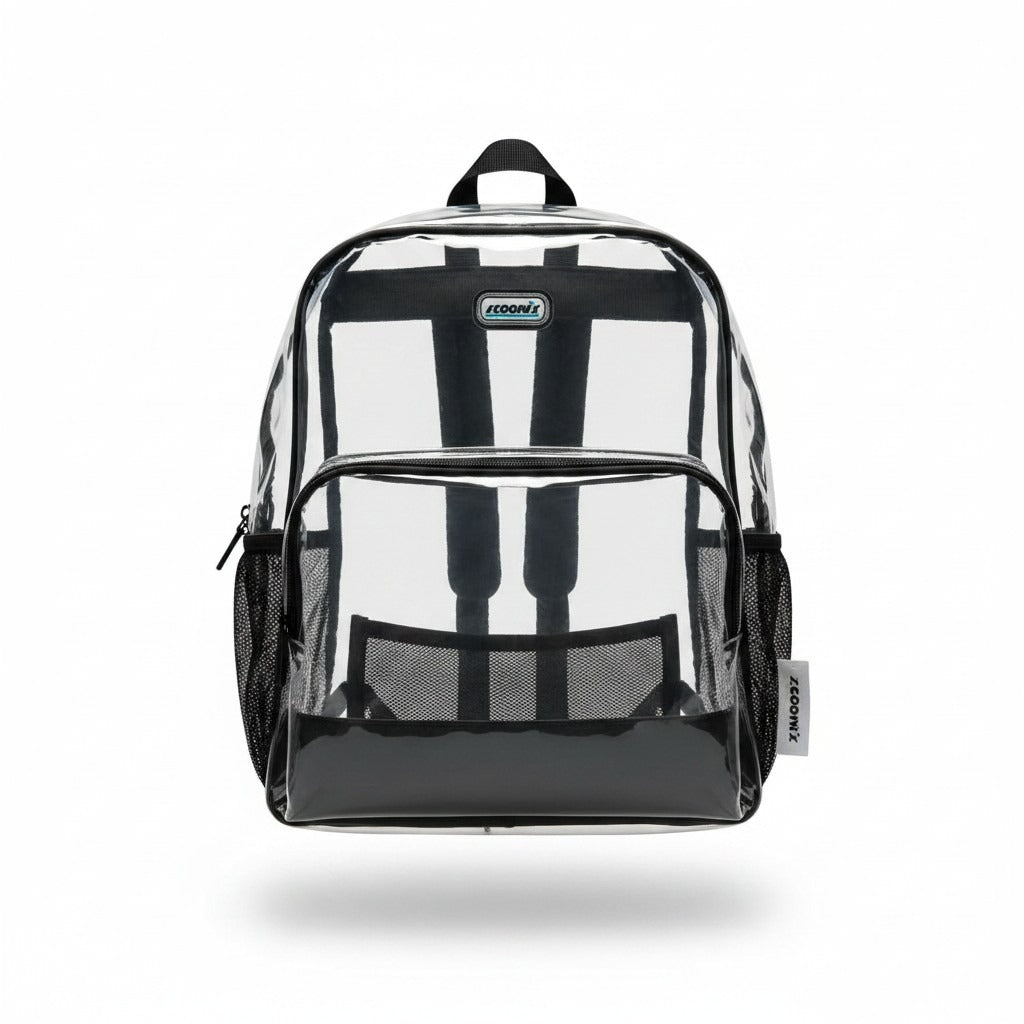 Heavy-Duty Clear Backpack - Stadium Approved Transparent School Bookbag