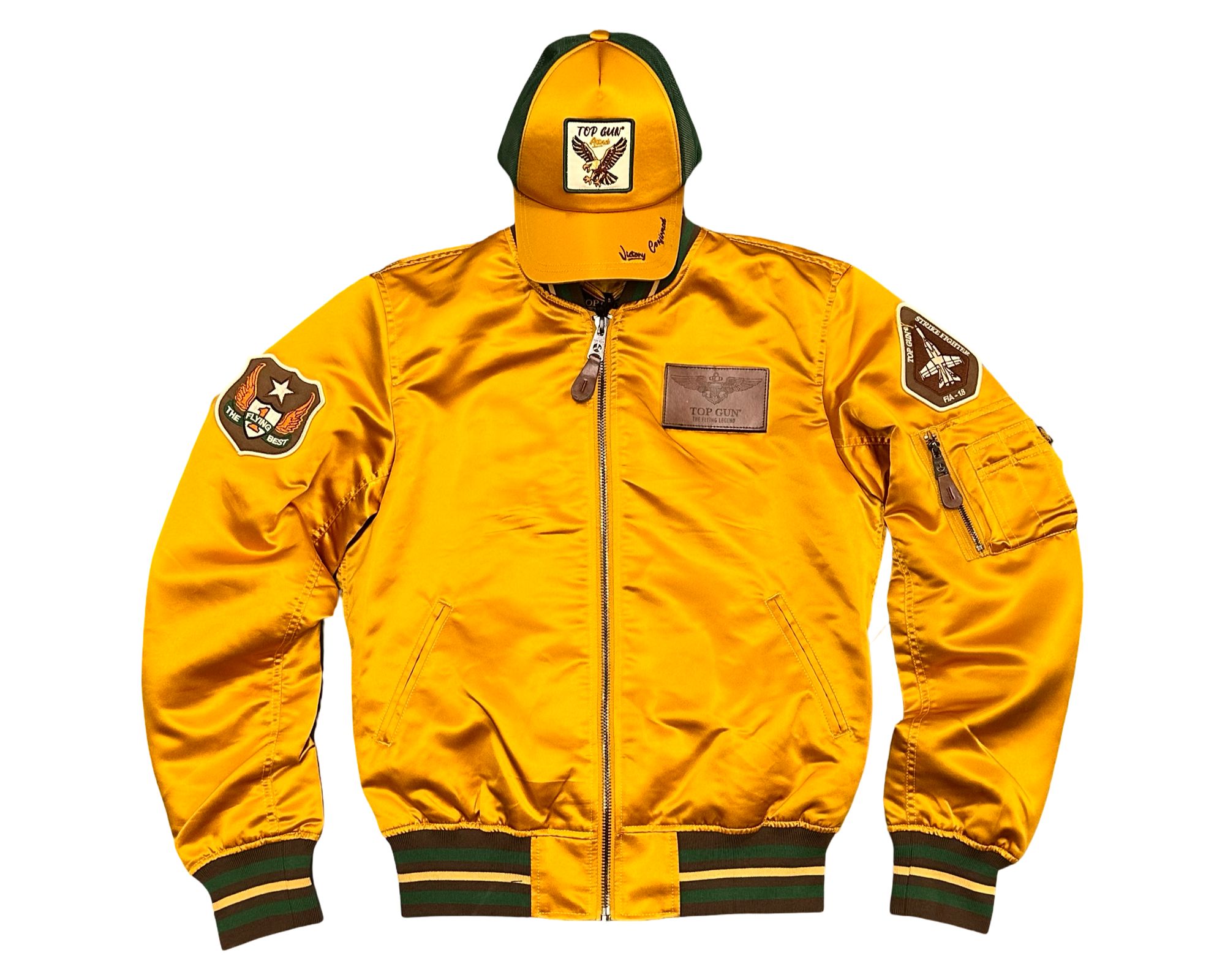 Top Gun Satin Eagle Men's Varsity Jacket