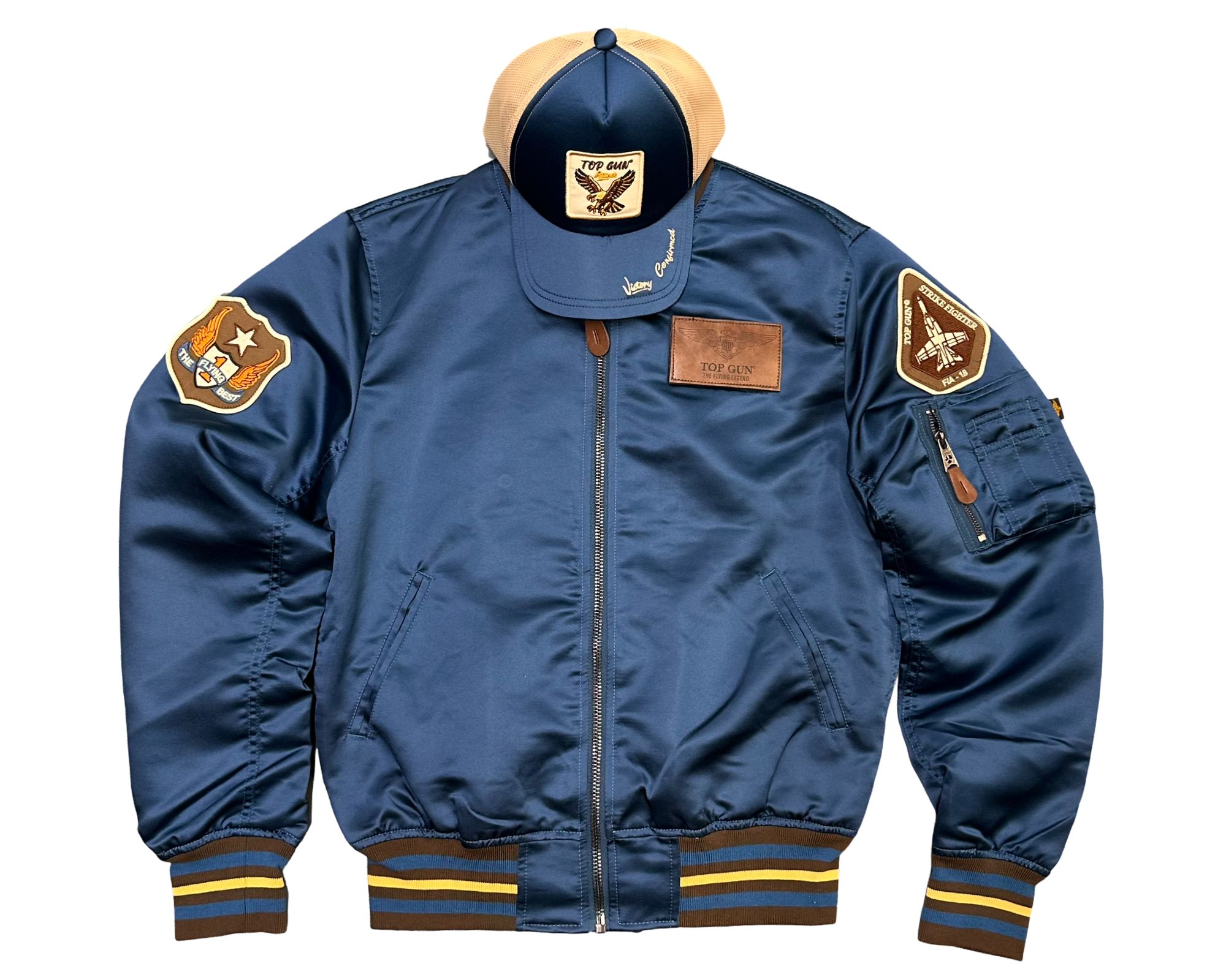 Top Gun Satin Eagle Men's Varsity Jacket