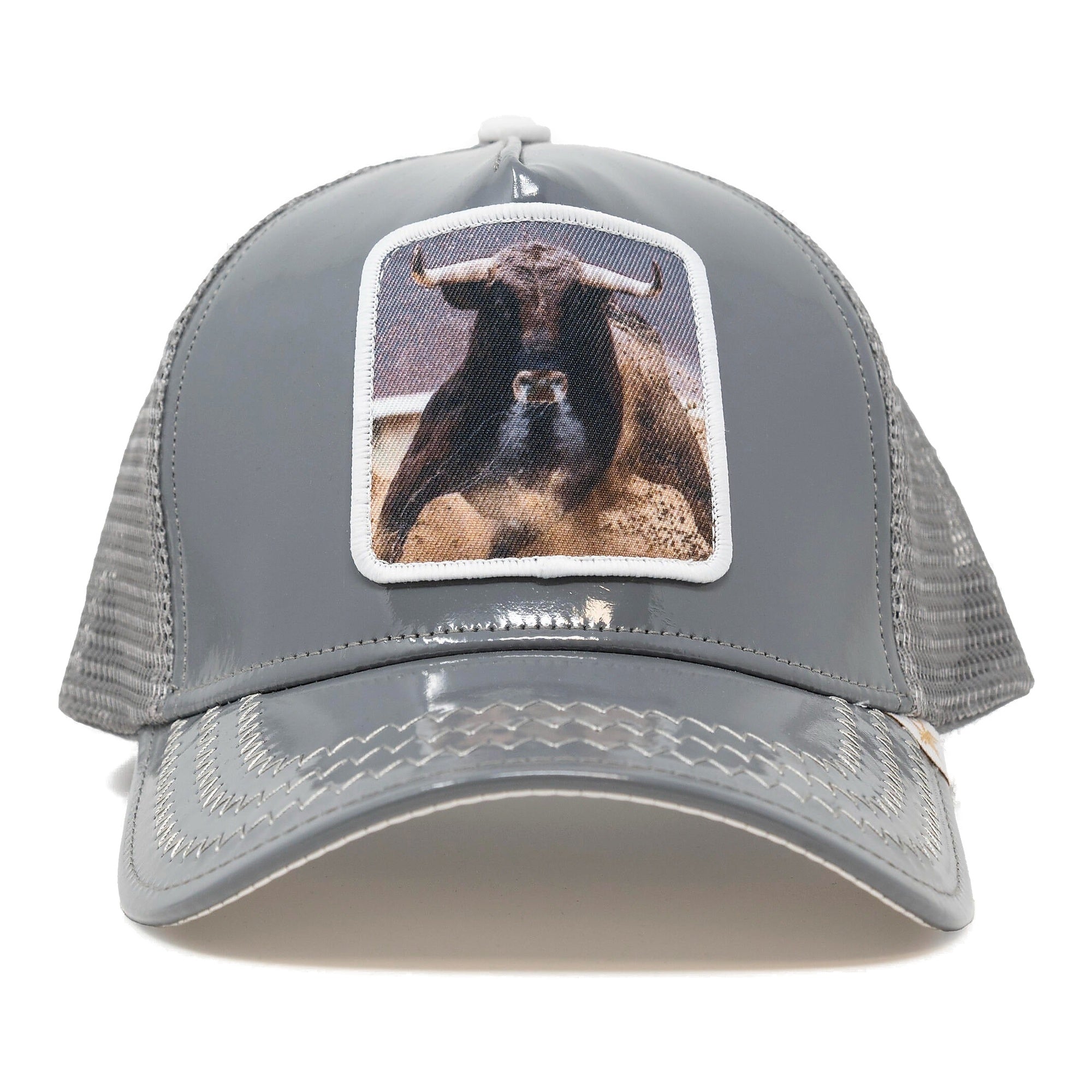Gold Star Bull Trucker Hat - Gray