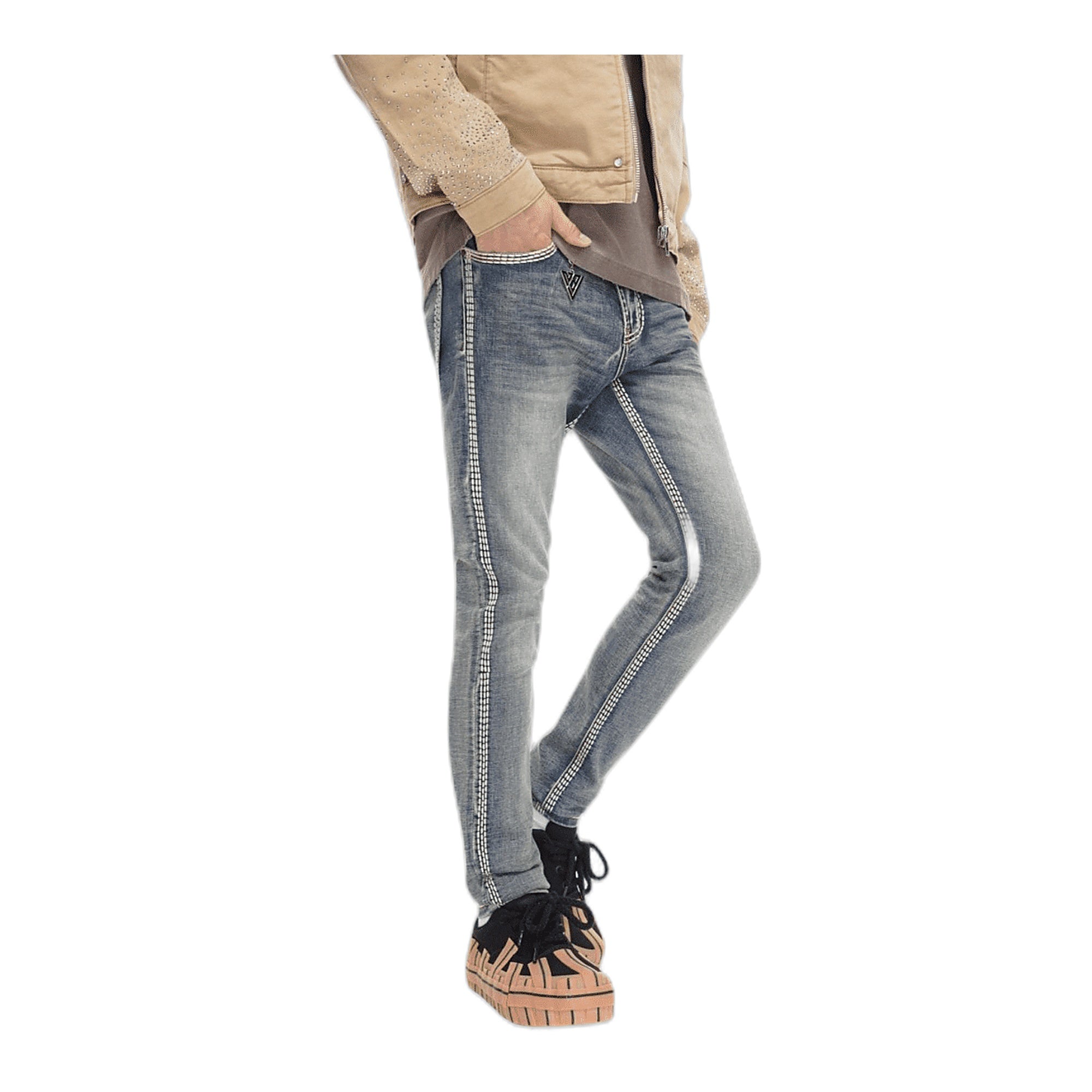 Valabasas Suite Skinny Vintage Blue Jeans - Blue Wash