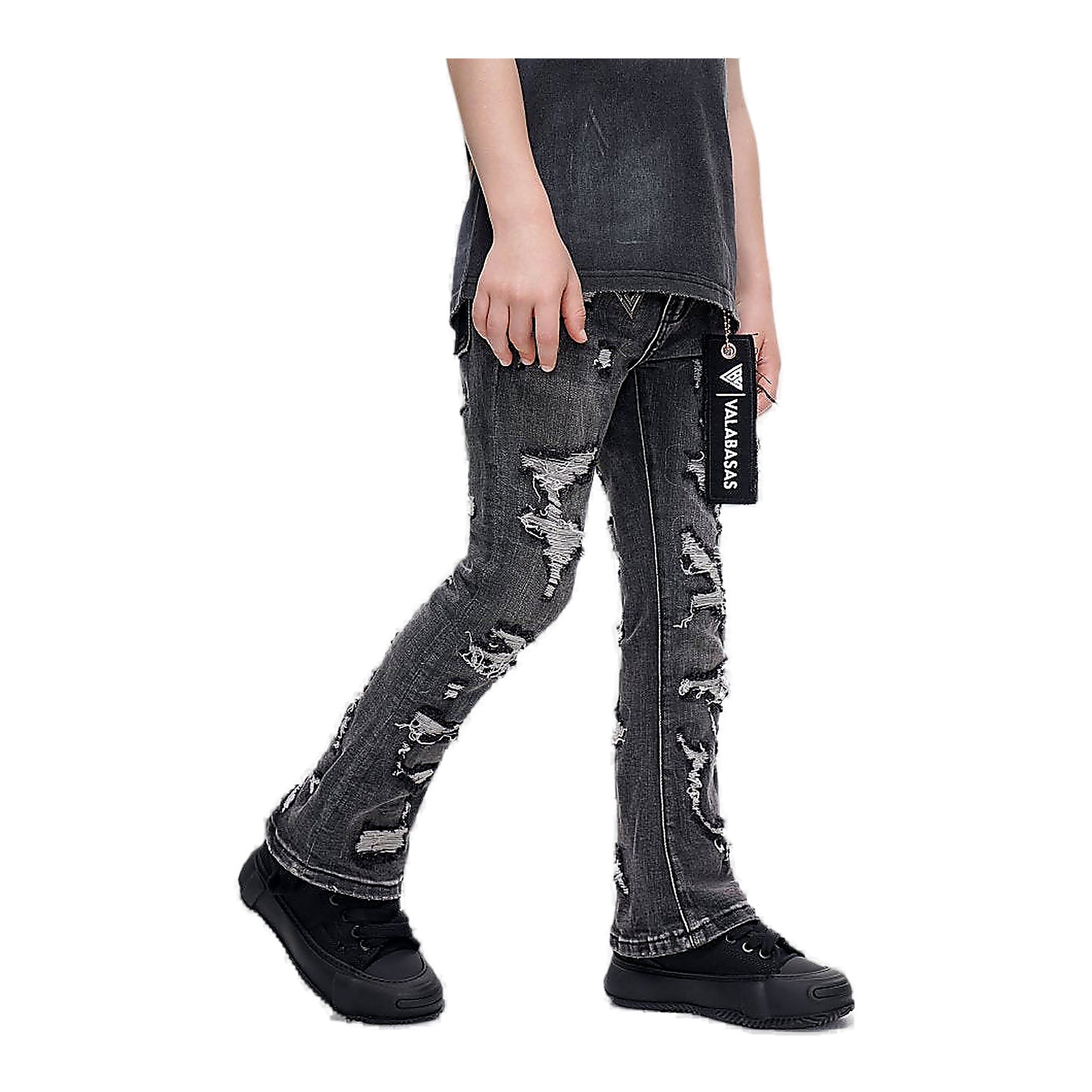 Valabasas Breach Youth Jeans - Stacked Grey
