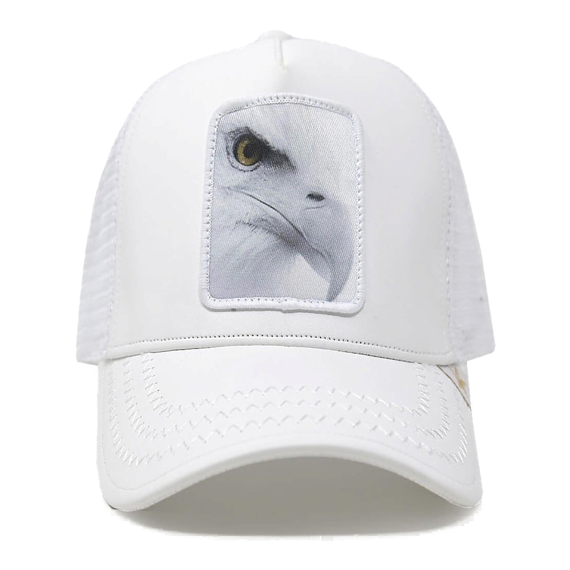 Gold Star White Eagle Trucker Hat - White