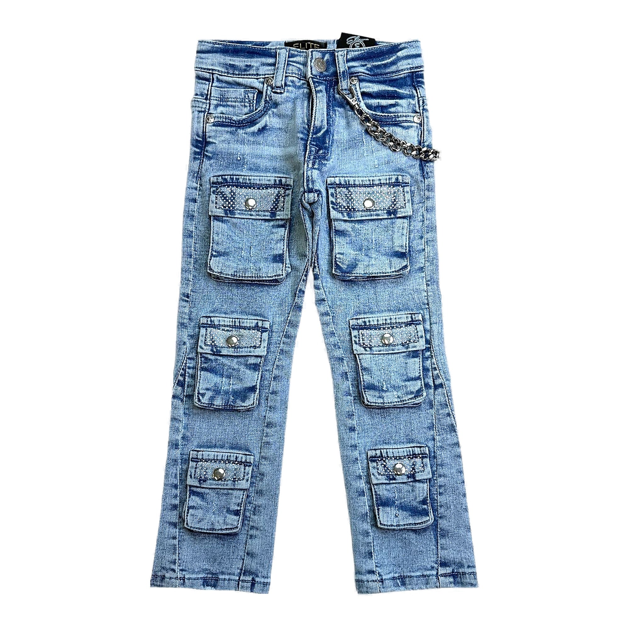 Elite Premium Stacked Cargo Pants Kids - Feature