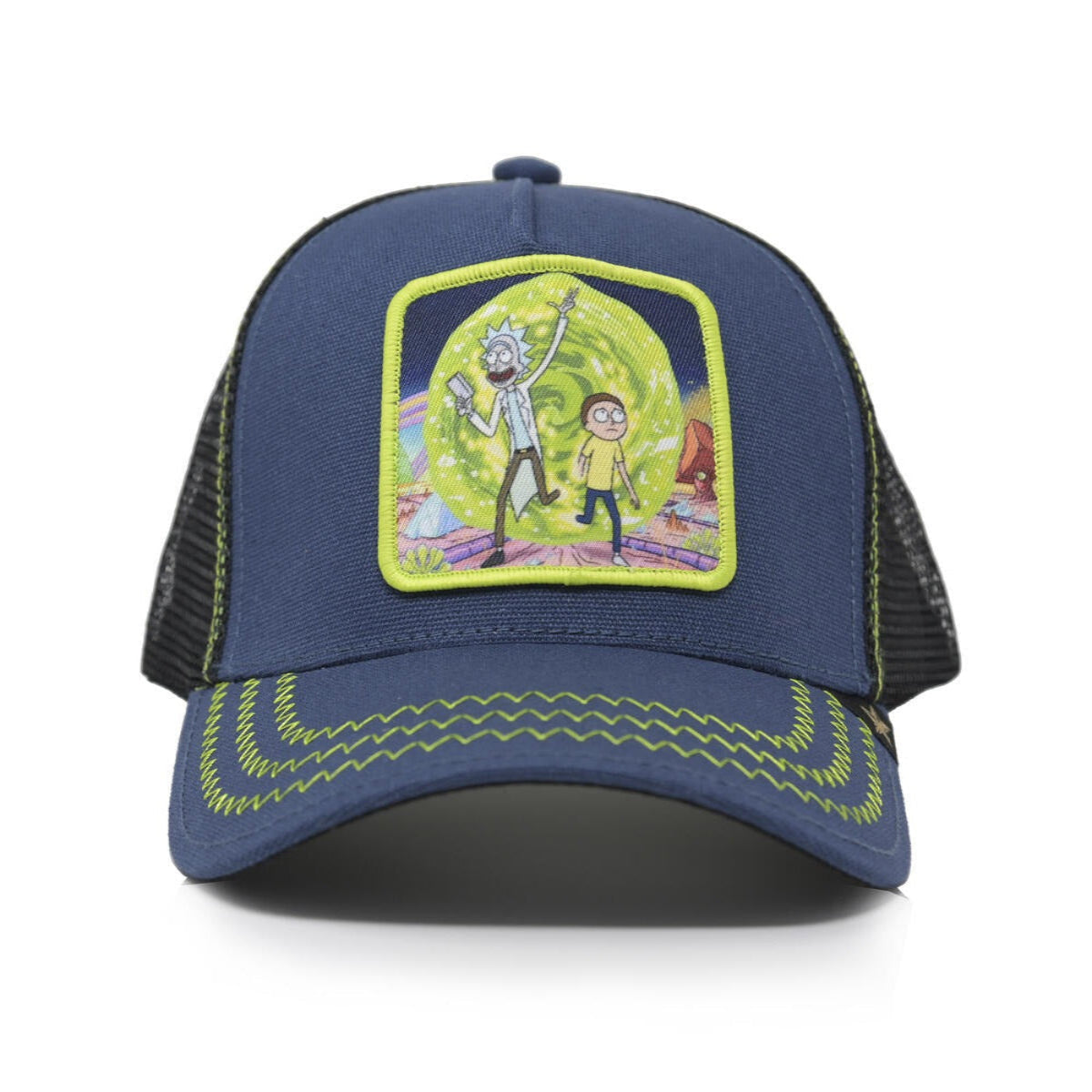 Gold Star Rick And Morty Trucker Hat - Blue