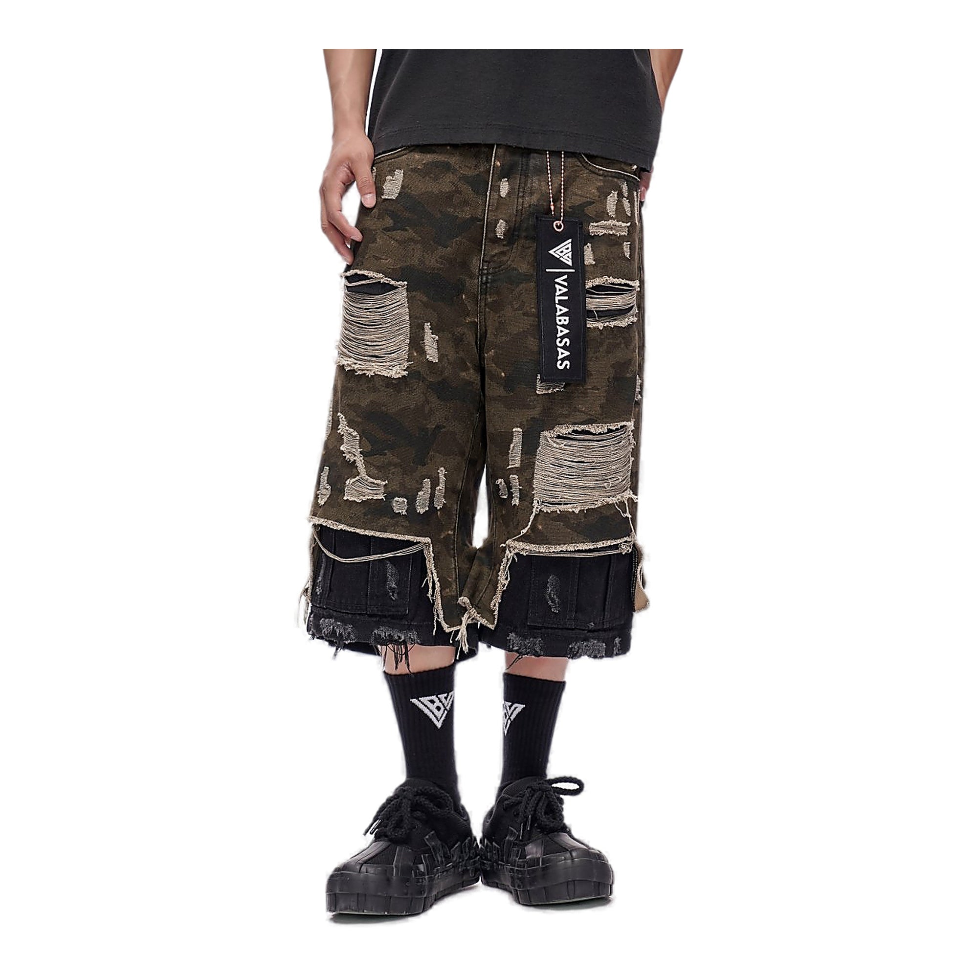 Valabasas Layered Shorts - Raw Hem