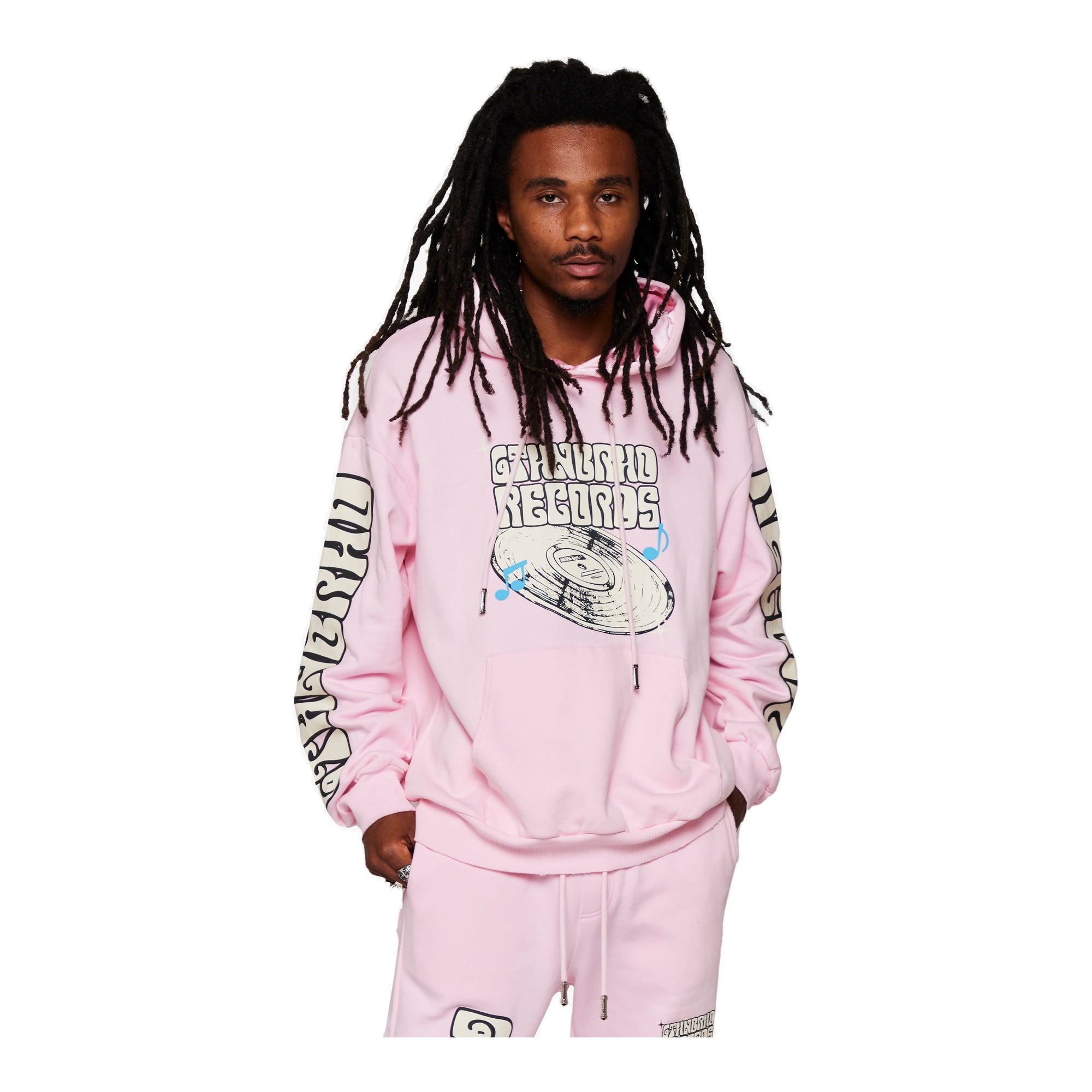 6Th Nbrhd Radio Men's Hoodie - Pink