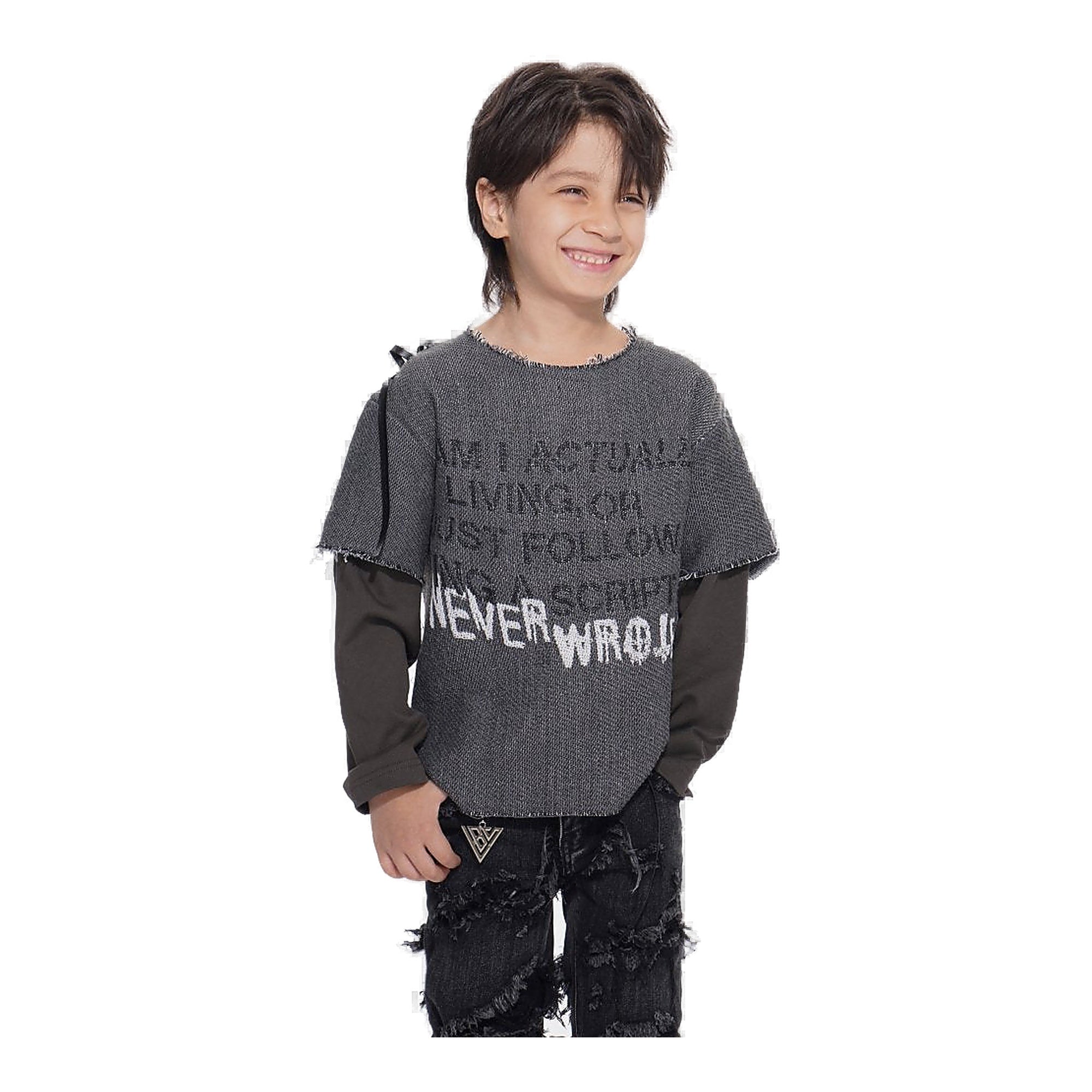 Valabasas Scripted Kids T-Shirt - Gray