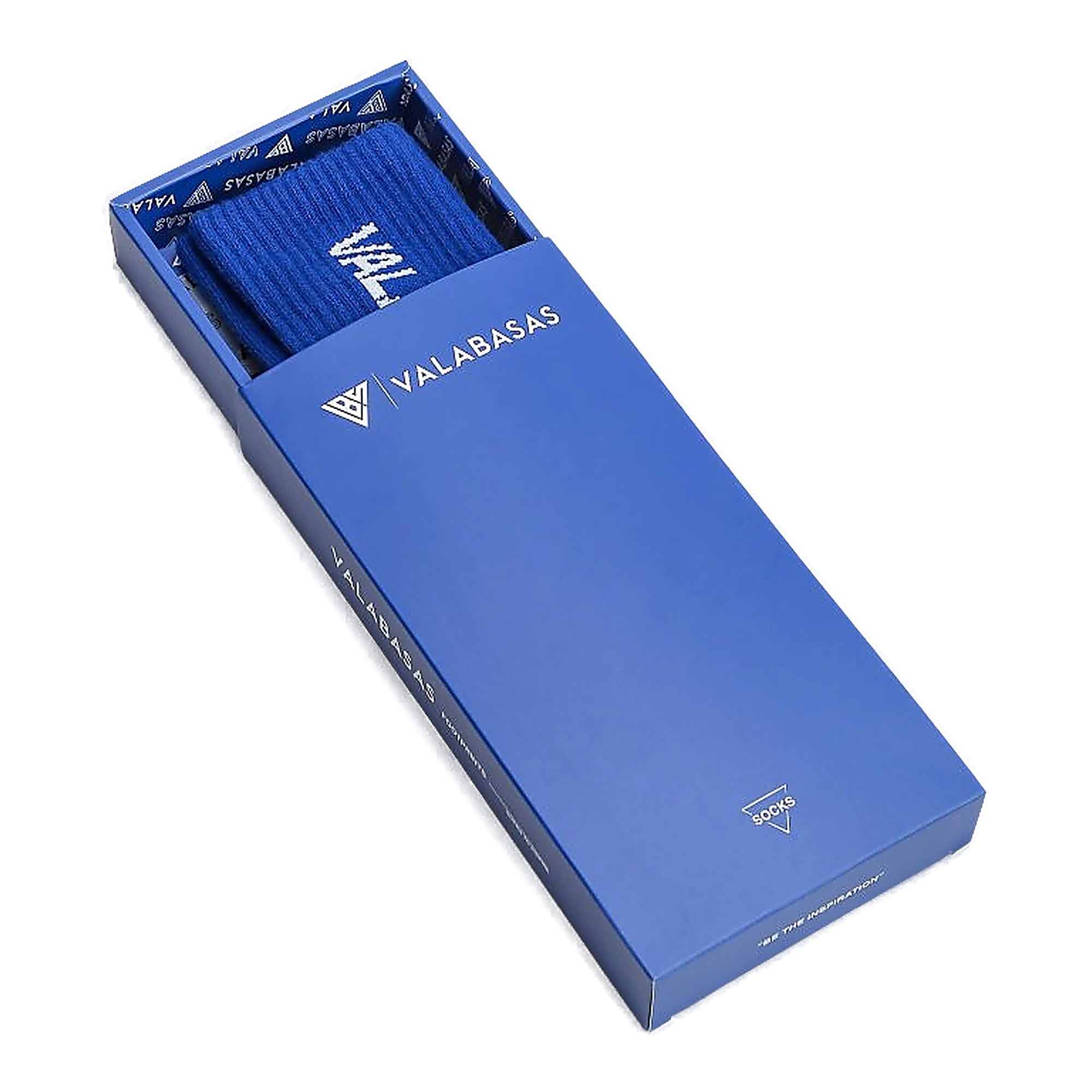 Valabasas Triangle Socks - Ribbed Electric Blue