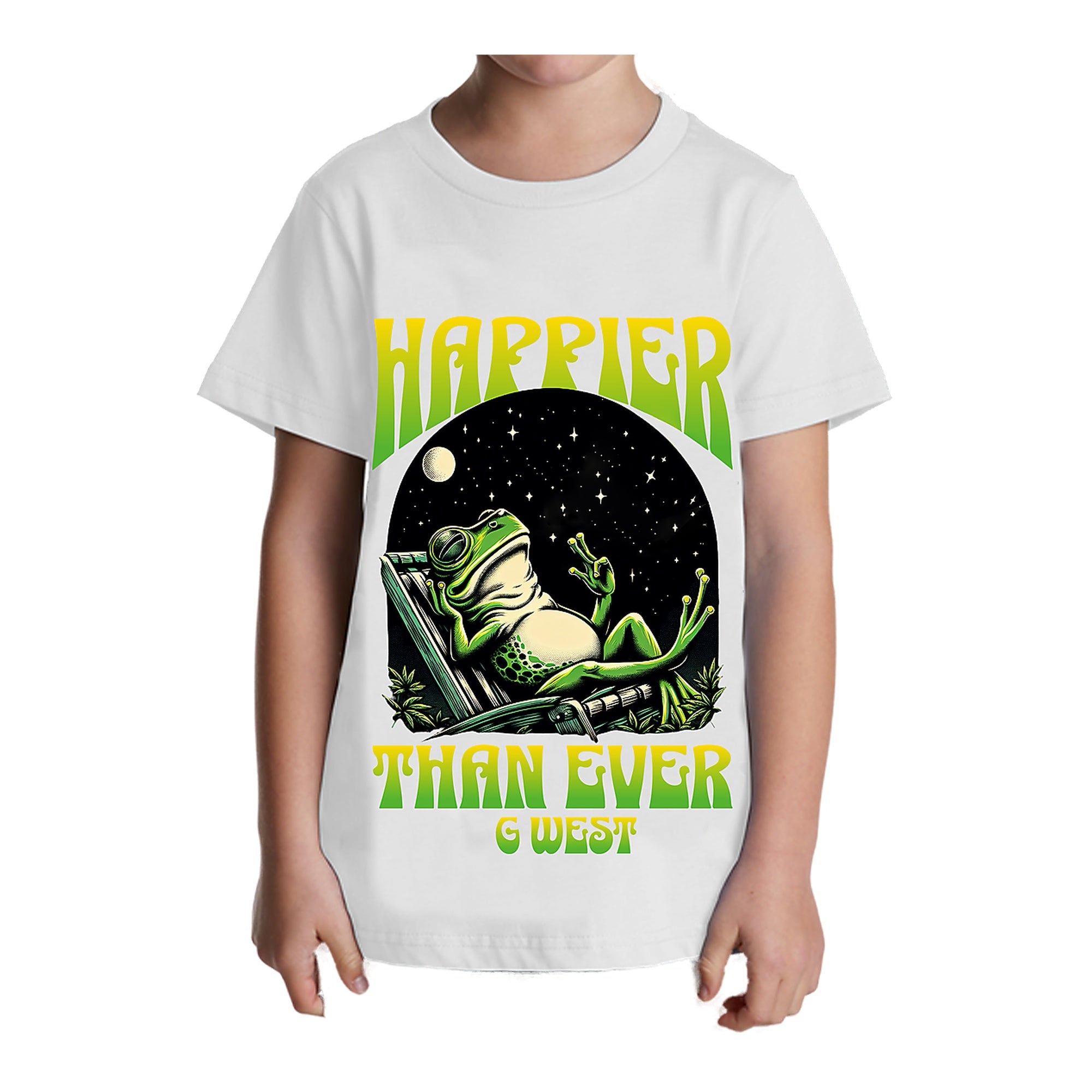 G-West Happier Than Ever Tee Kids T-Shirt - White