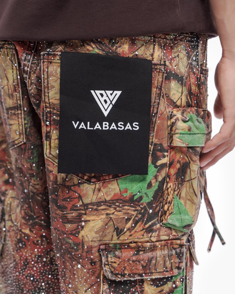 VALABASAS Arch Shorts Leaf Camo back full-closeup view