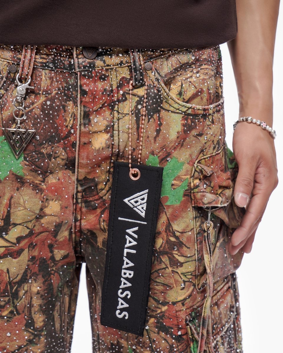 VALABASAS Arch Shorts Leaf Camo front full-closeup view