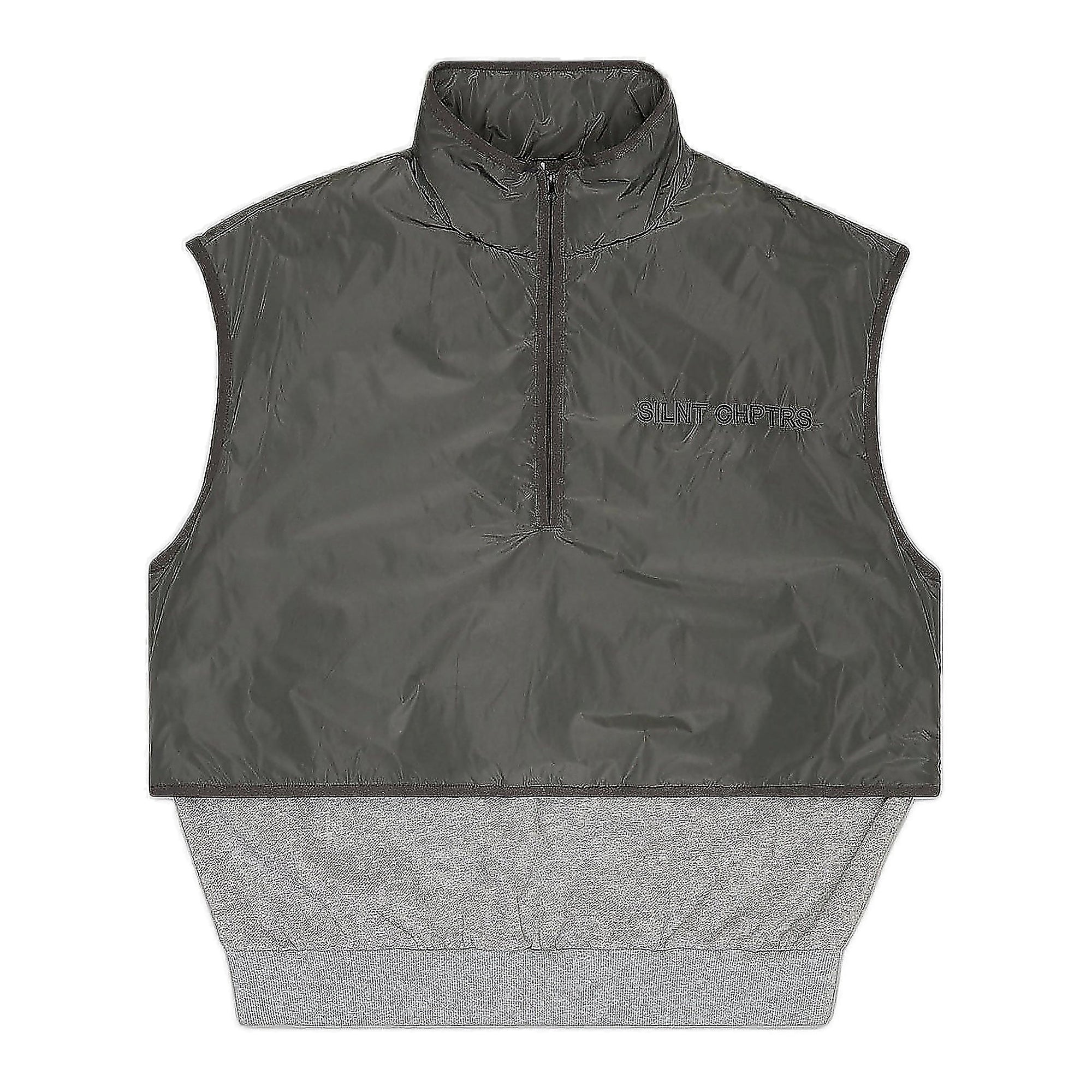 Silnt Chptrs Aviator Vest - Half-Zip Grey
