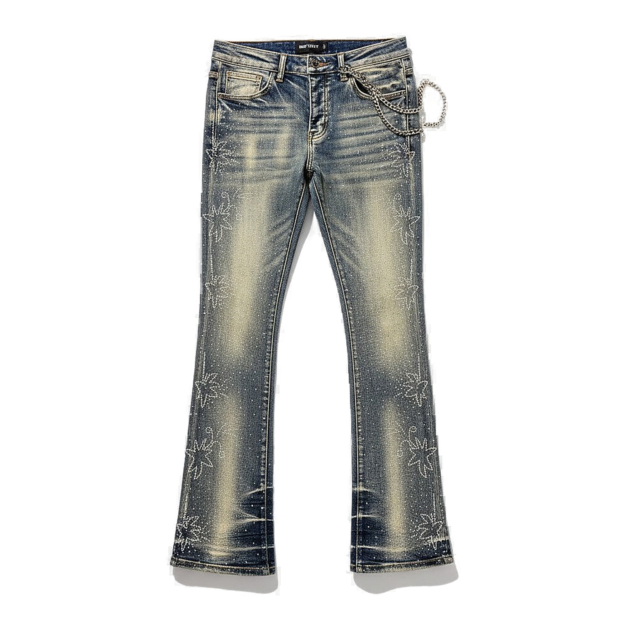 Red Poppy Men's Faded Wash Jeans