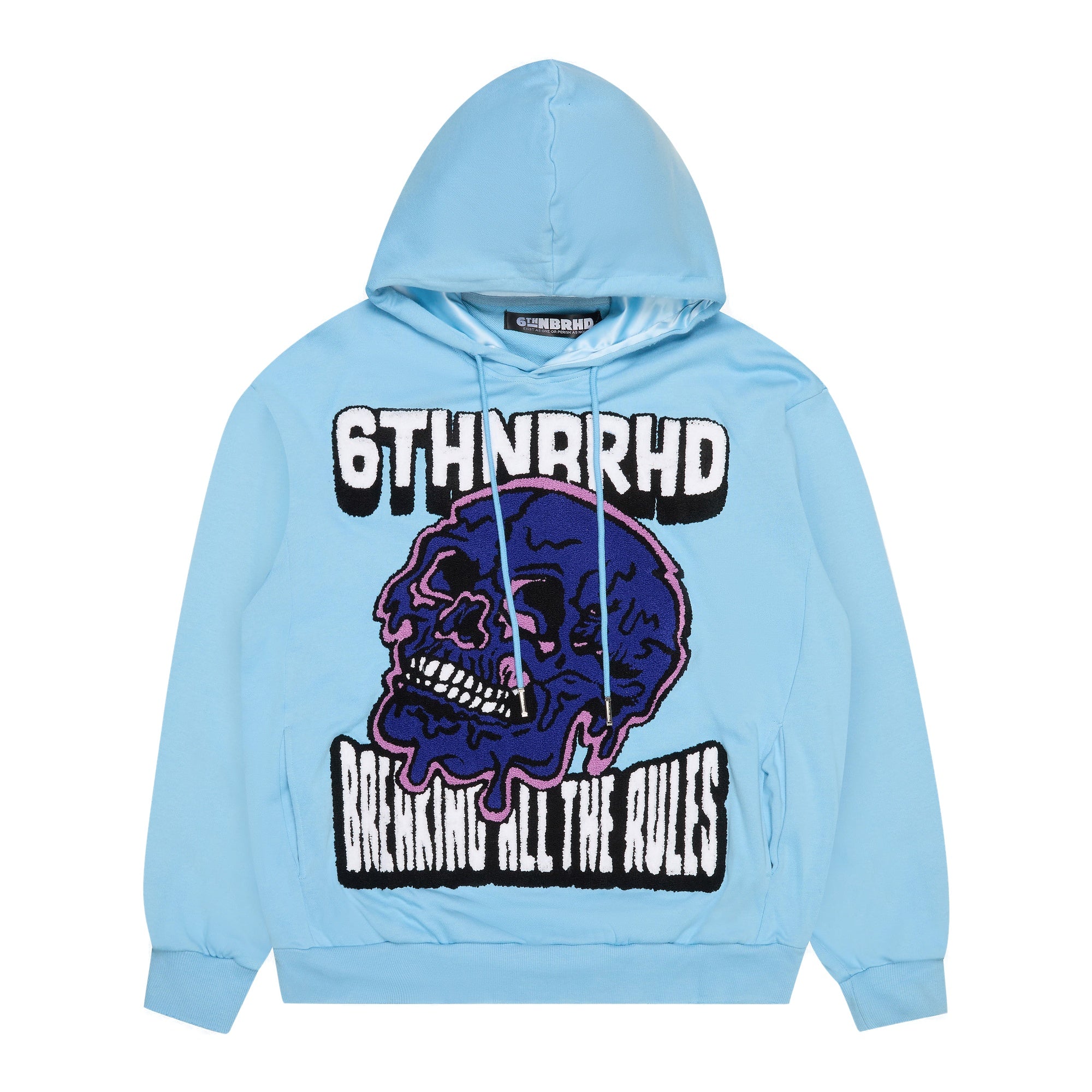6Th Nbrhd Broken Rules Men's Hoodie - Light Blue