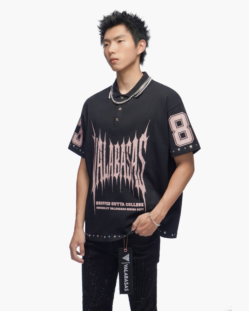 Back In 83' Black Polo Shirt - Valabasas