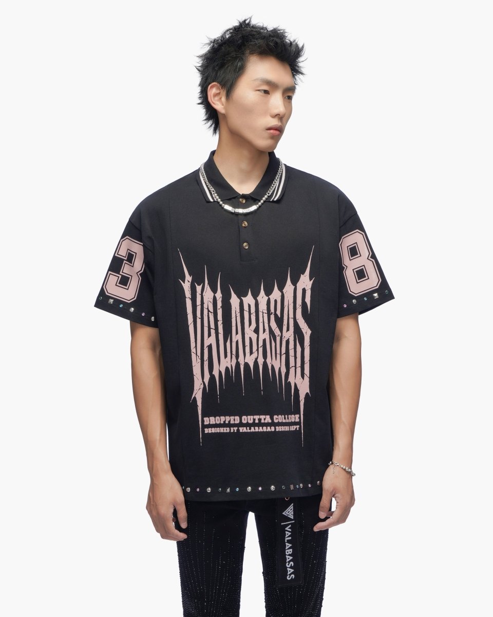 Back In 83' Black Polo Shirt - Valabasas