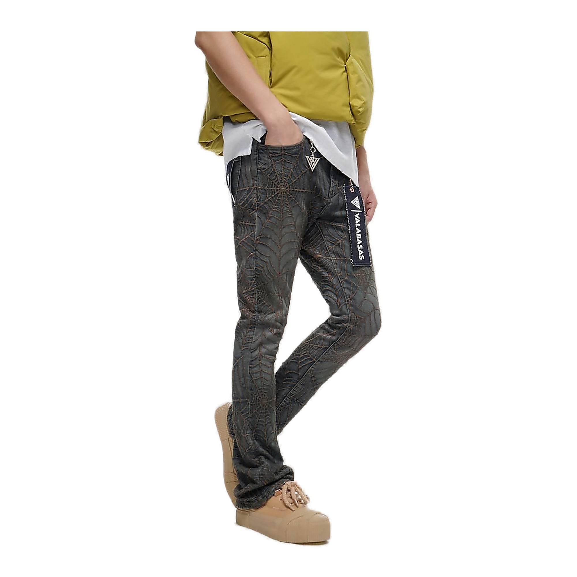 Valabasas Web Jeans - Stacked Flare Dirty Blue