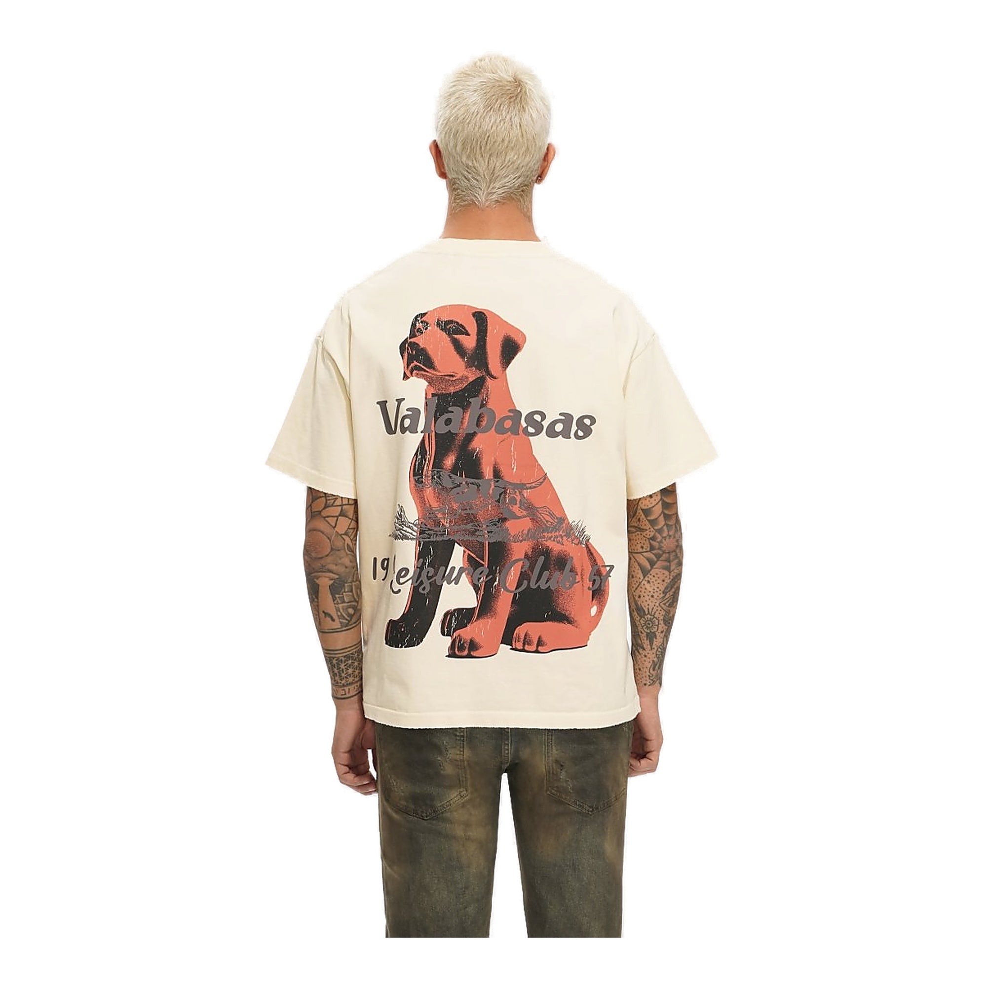Valabasas Hound Tee Eggwhite Men's T-Shirt - Beige