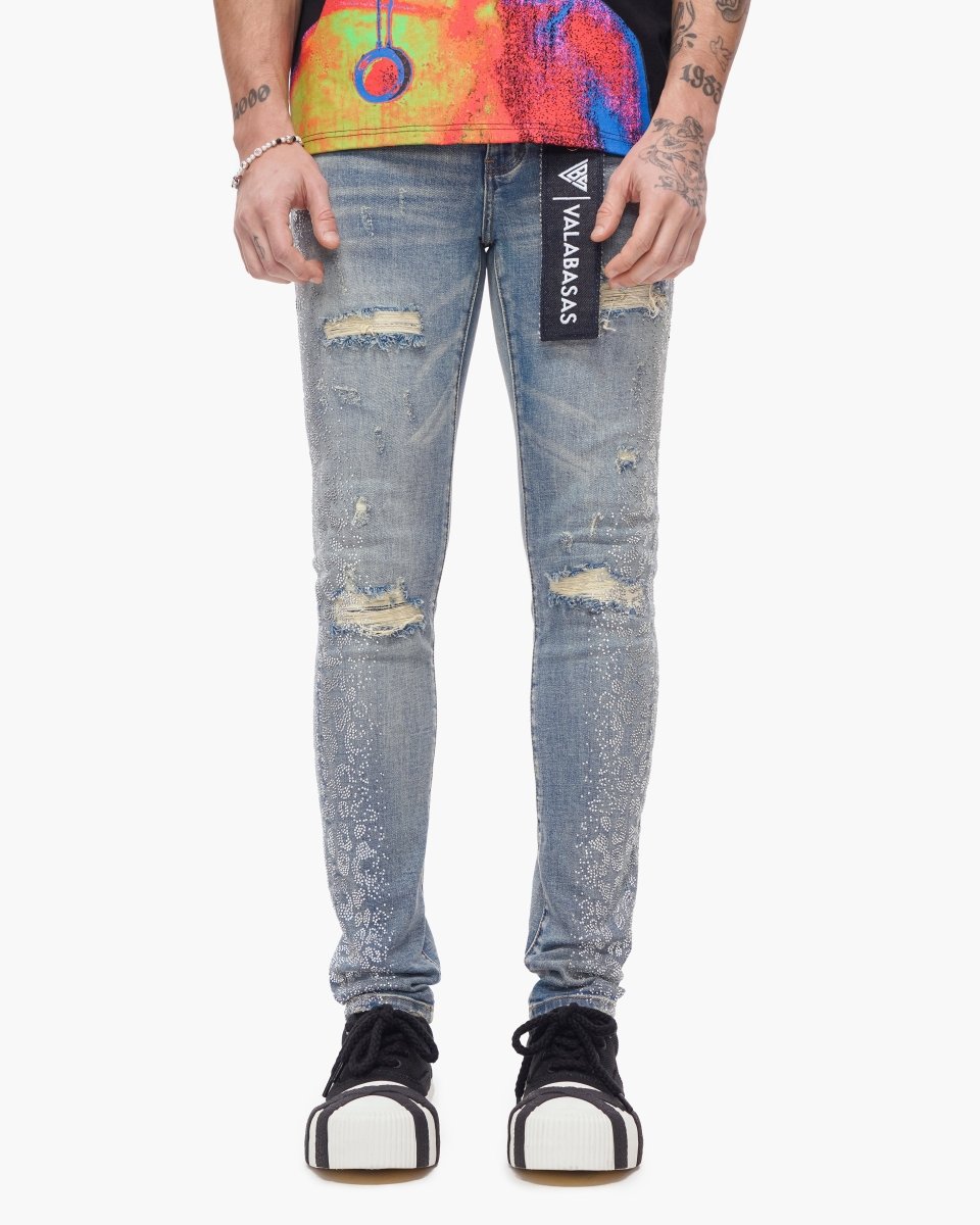 Bengal Skinny Blue Washed Jeans - Valabasas
