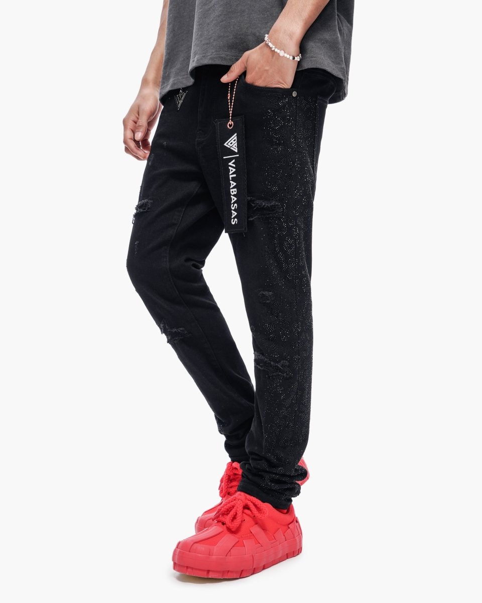 Bengal Skinny Jet Black Jeans - Valabasas