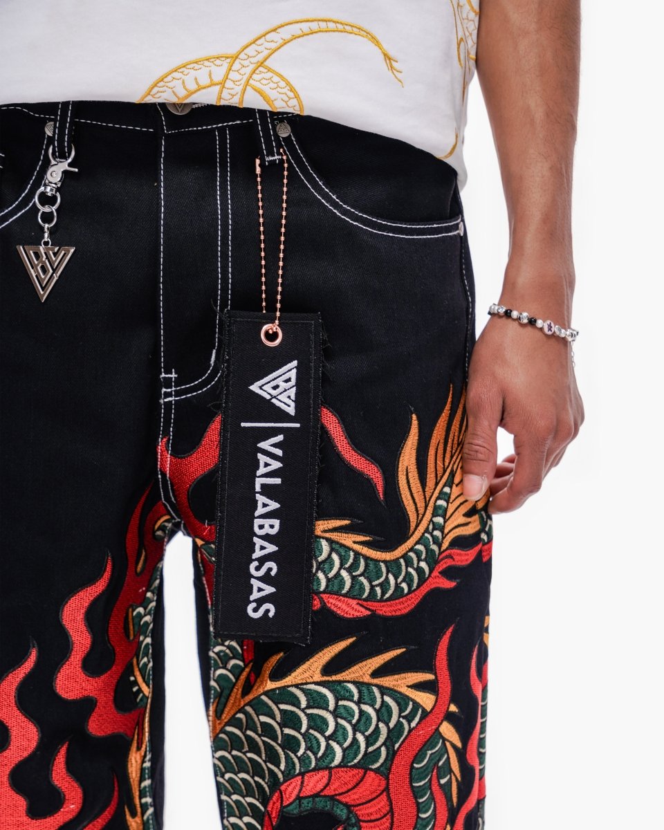 Blaze Fang Straight Leg Denim Jet Black - Valabasas