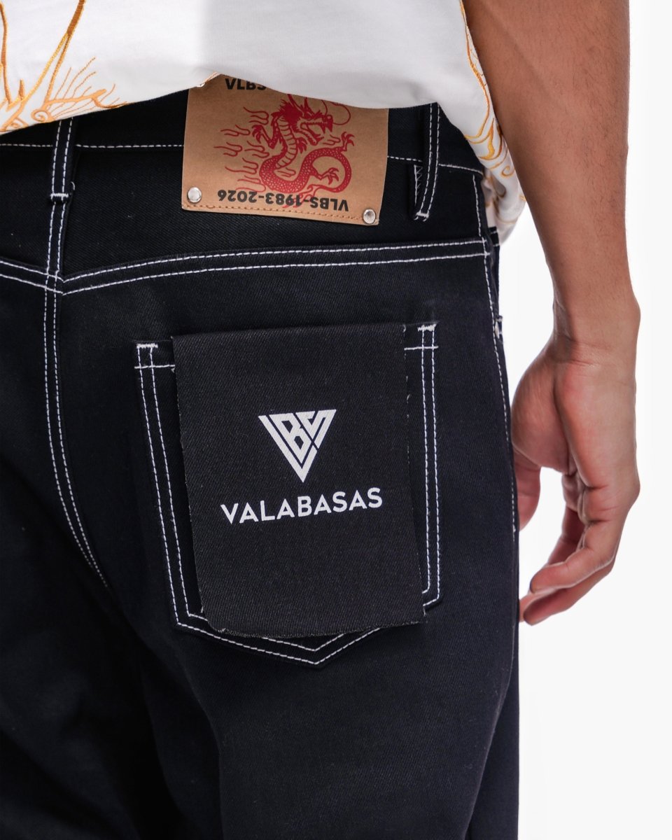 Blaze Fang Straight Leg Denim Jet Black - Valabasas