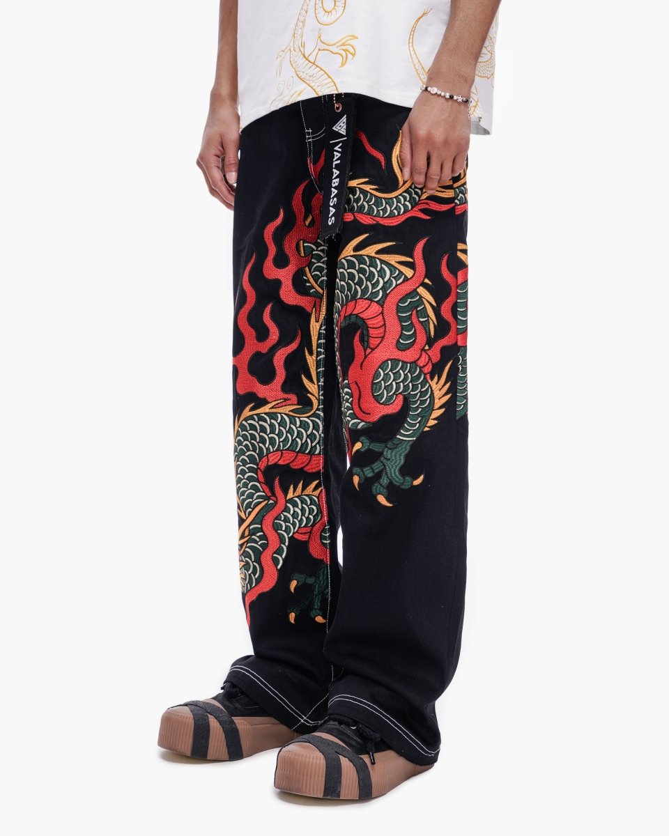 Blaze Fang Straight Leg Denim Jet Black - Valabasas