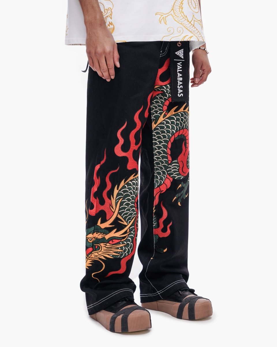 Blaze Fang Straight Leg Denim Jet Black - Valabasas
