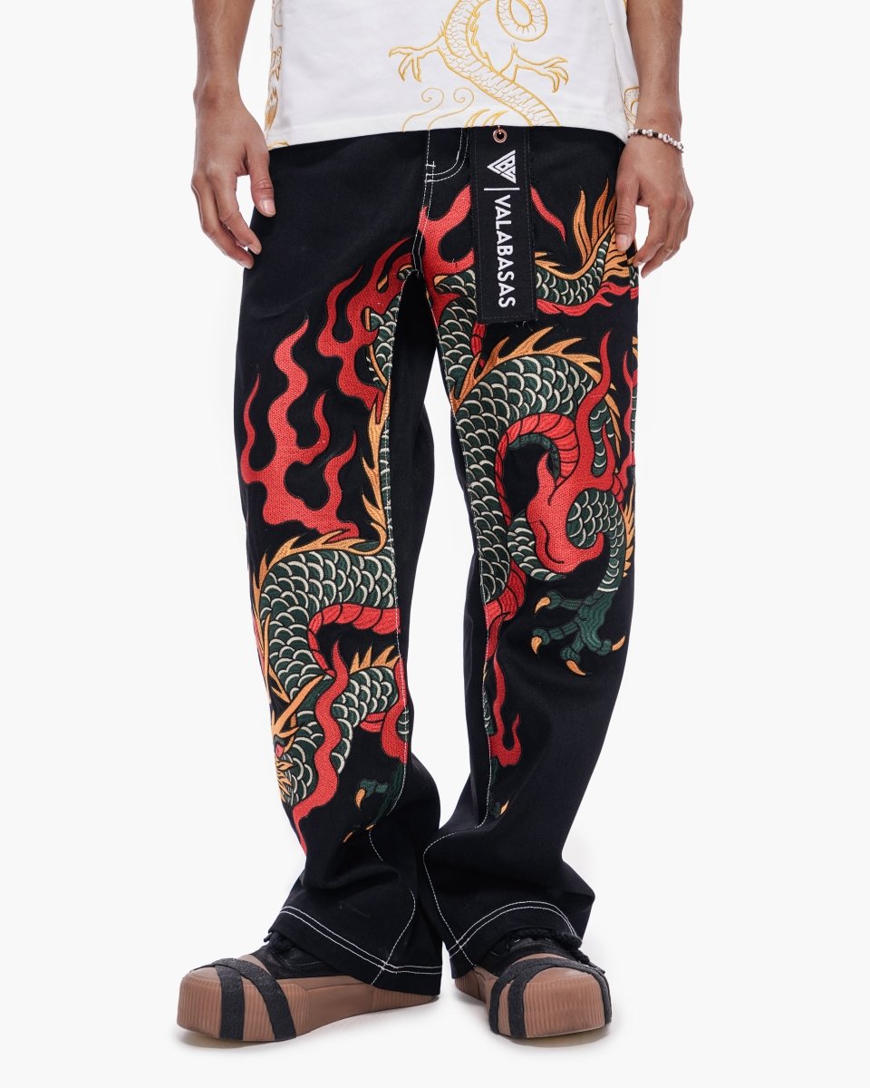 Blaze Fang Straight Leg Denim Jet Black - Valabasas