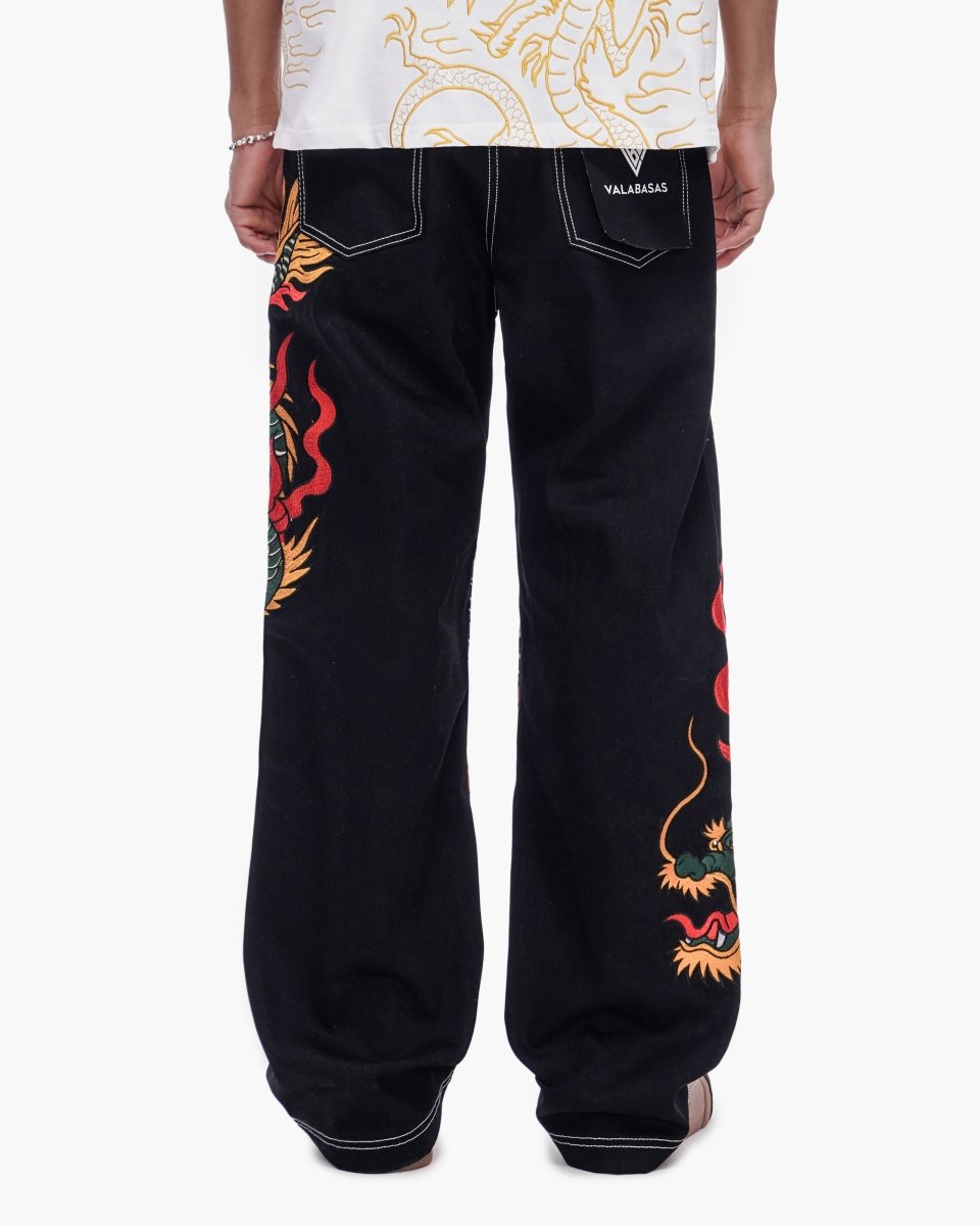 Blaze Fang Straight Leg Denim Jet Black - Valabasas