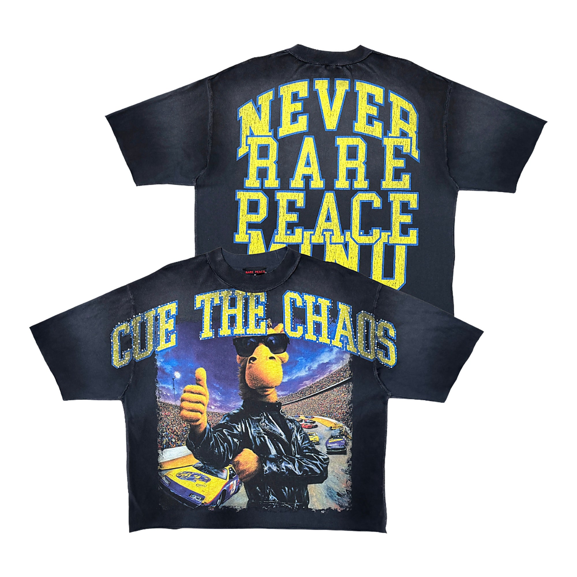 Rare Peace Chaos Tee - Rhinestone Graphic
