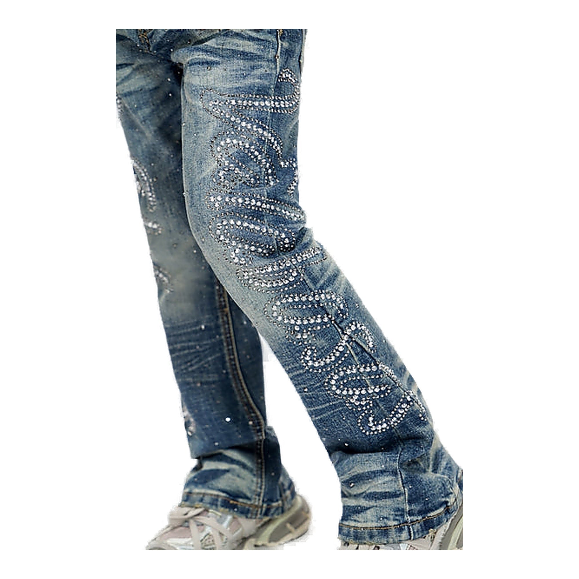 Valabasas Lattice Jeans Blue Denim