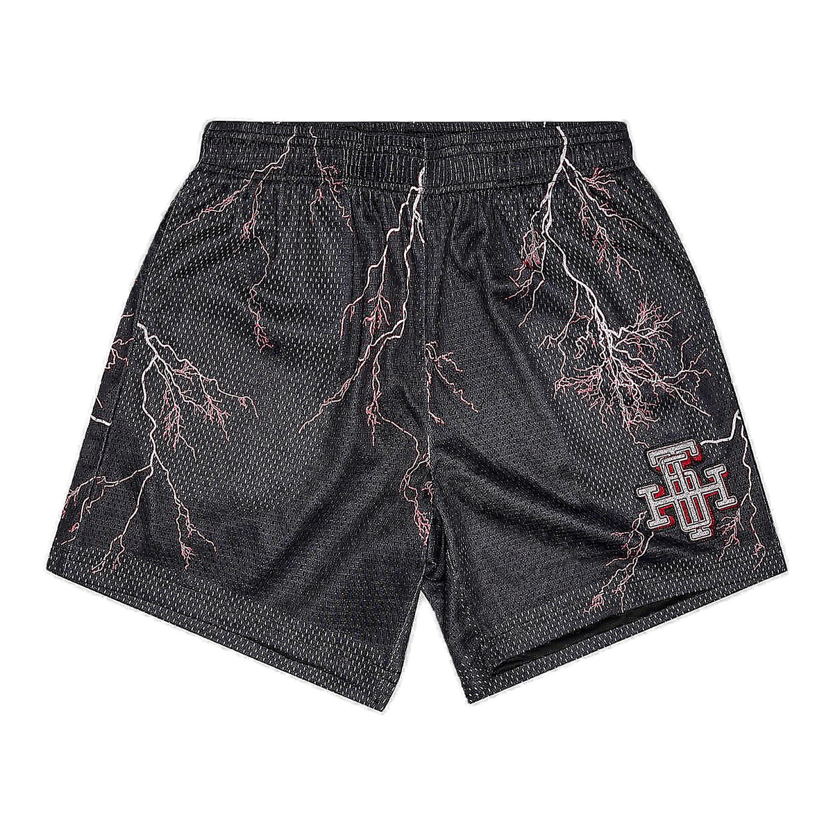6th Nbrhd Try-Outs Shorts - Lightning Graphic Bk Red