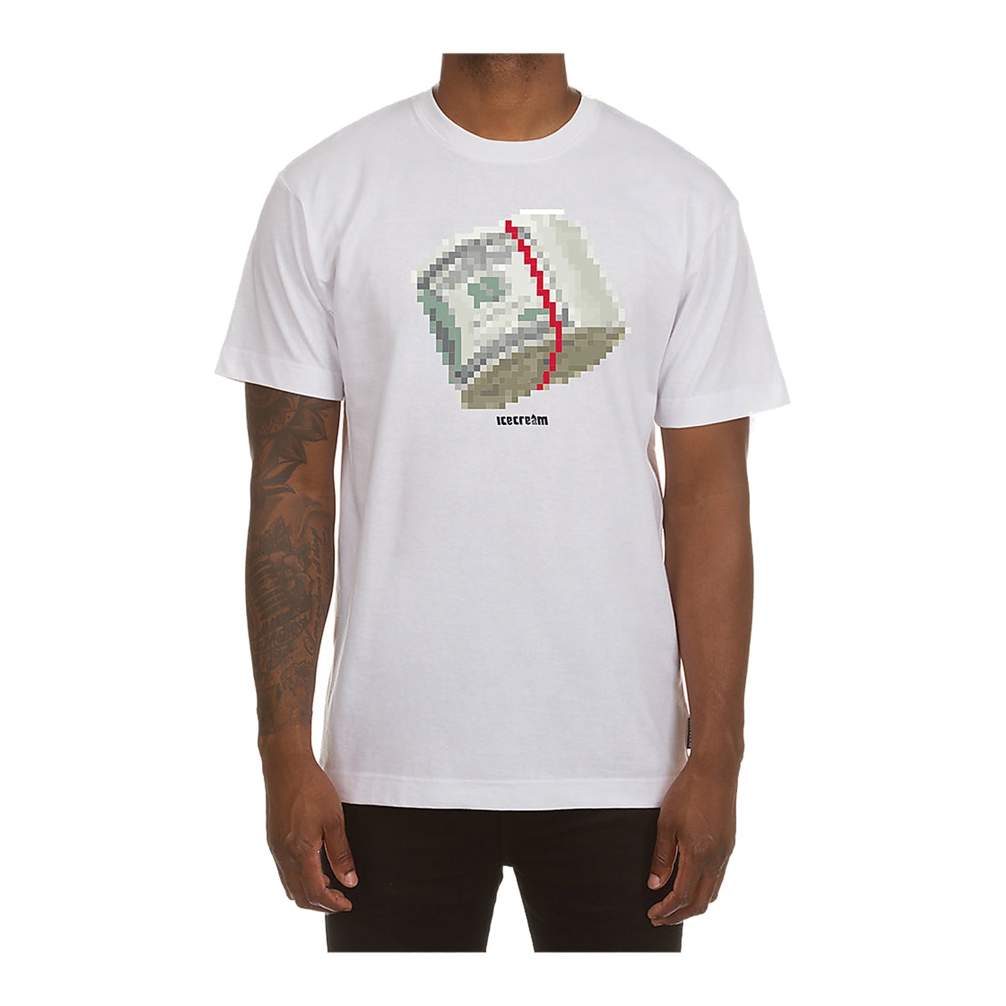 Ice Cream Pixel Ss Tee - White