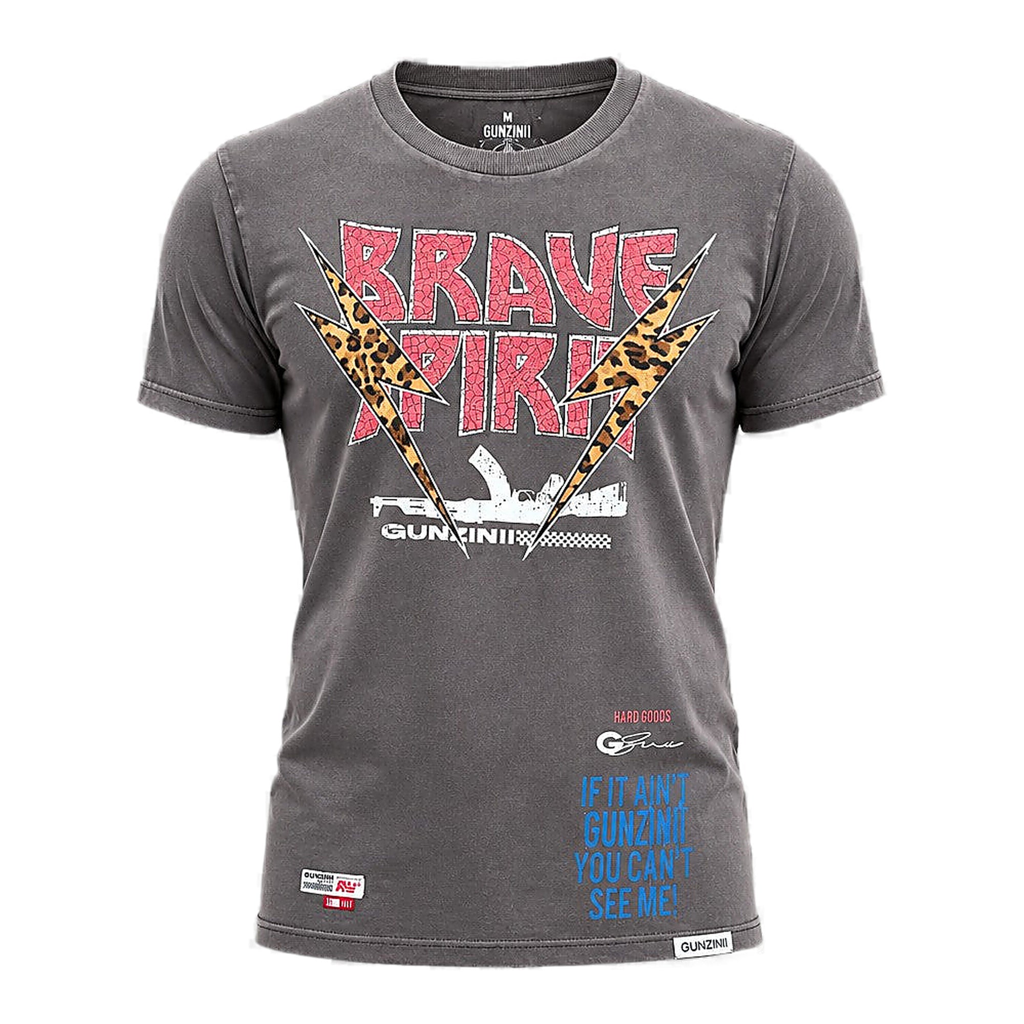 Gunzinii Brave Spirit T-Shirt - Graphic Charcoal