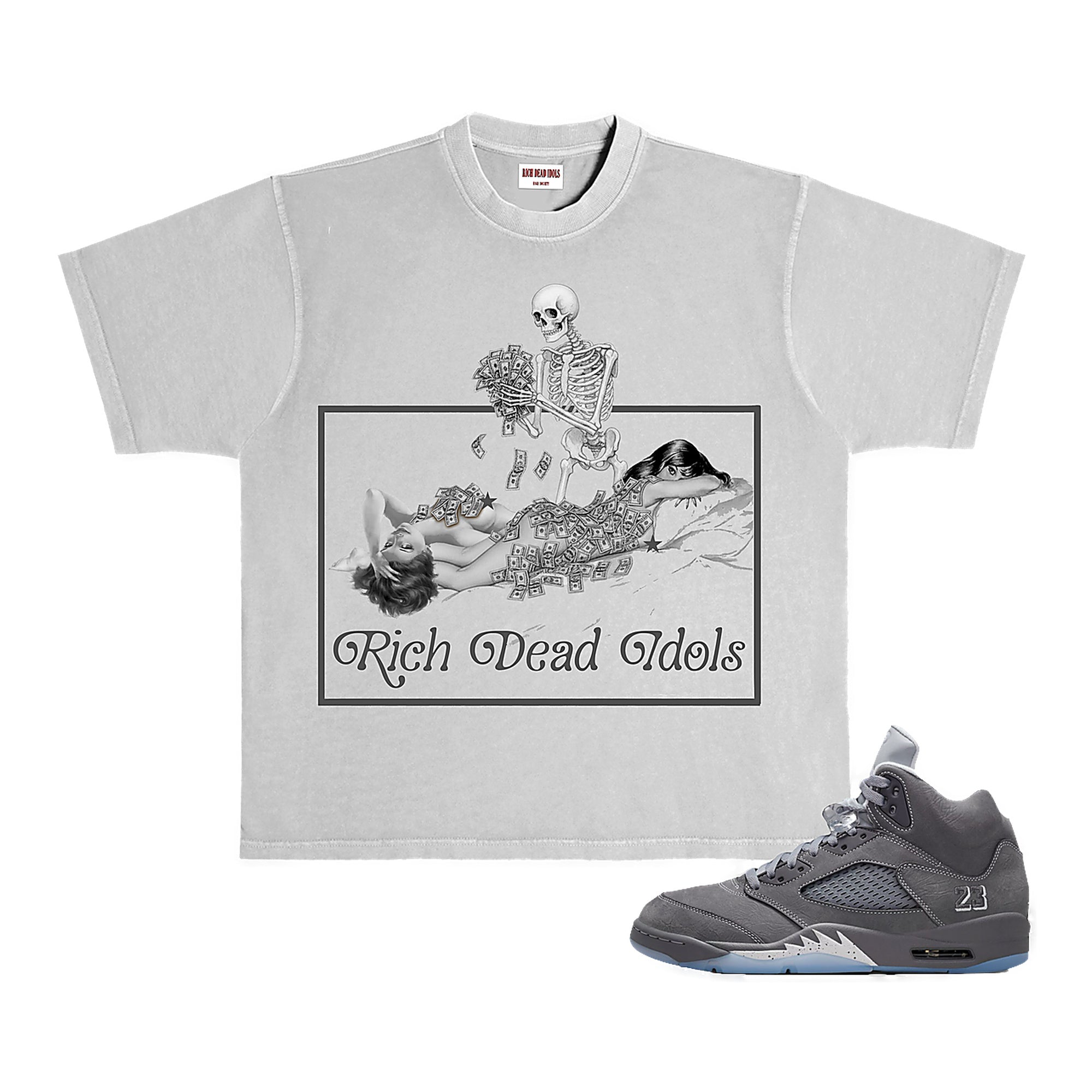 Rich Dead Idols Skeleton T-Shirt - Graphic
