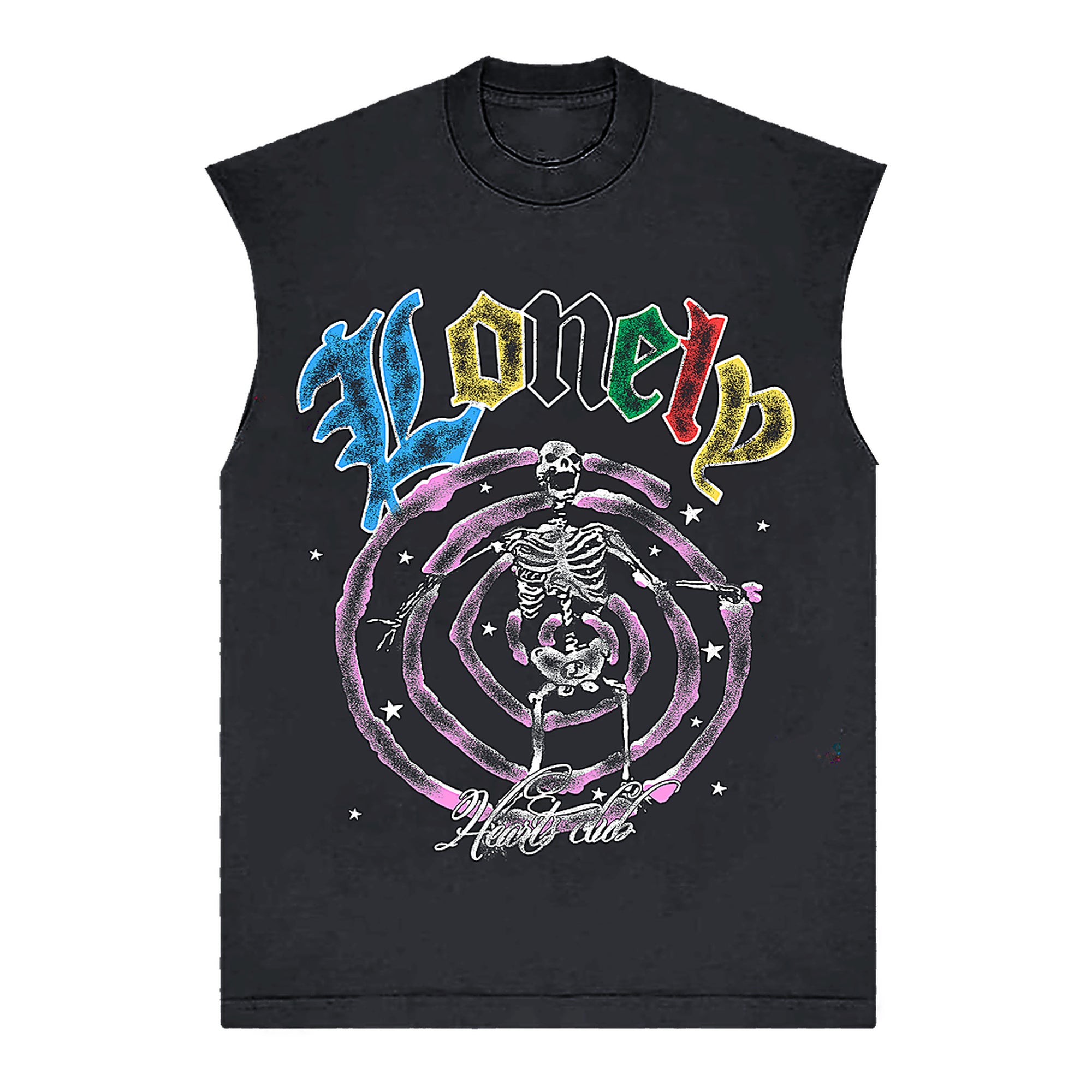 Lonely Hearts Skeleton T-Shirt - Rhinestone