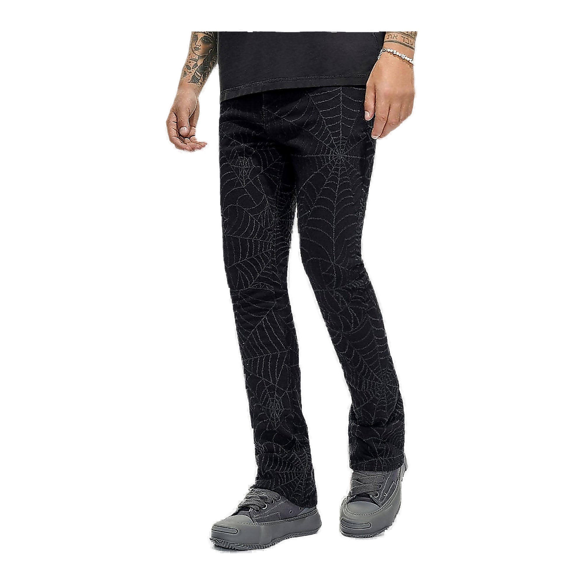 Valabasas Spider Jeans - Stacked Flare Black
