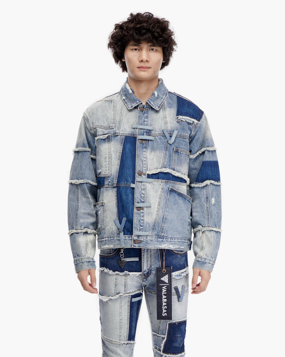 Caelric Blue Light Blue Denim Jacket - Valabasas